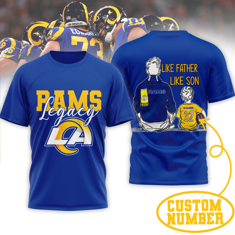 Los Angeles Rams | Premium NFL Legacy Father Day 3D Shirt HY