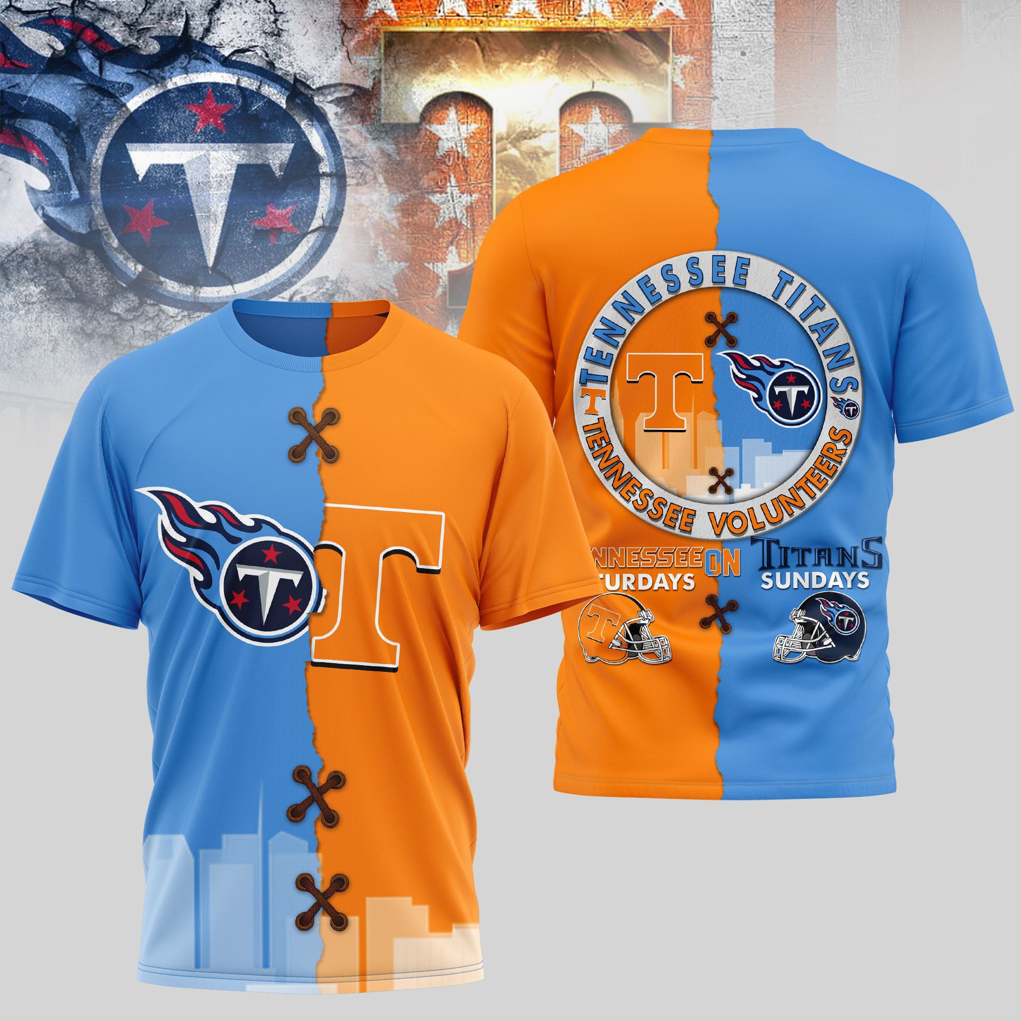 Tennessee Titans | Premium NFL x NCAA 3D T-shirt TD