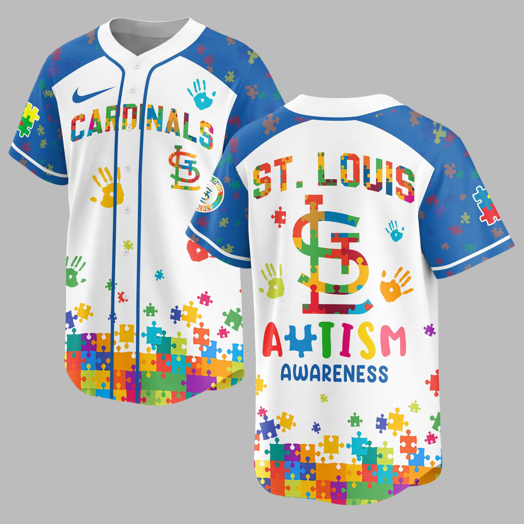 St. Louis Cardinals | MLB x Autism Awareness Puzzle Premium Jersey