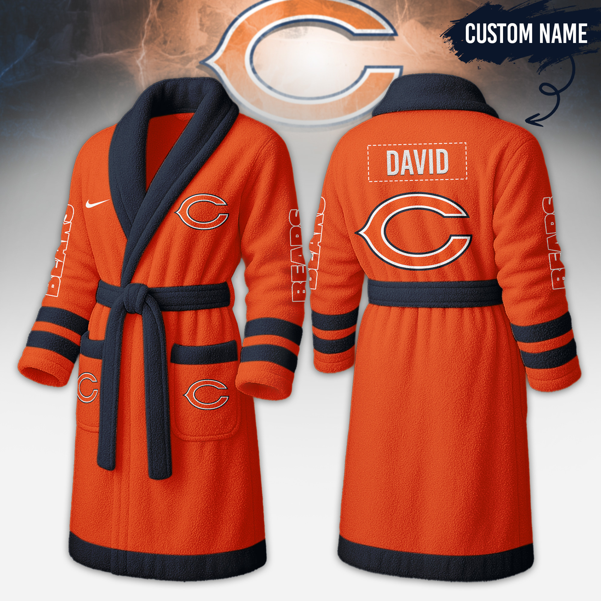 Chicago Bears | Premium NFL Fleece Bathrobe TD