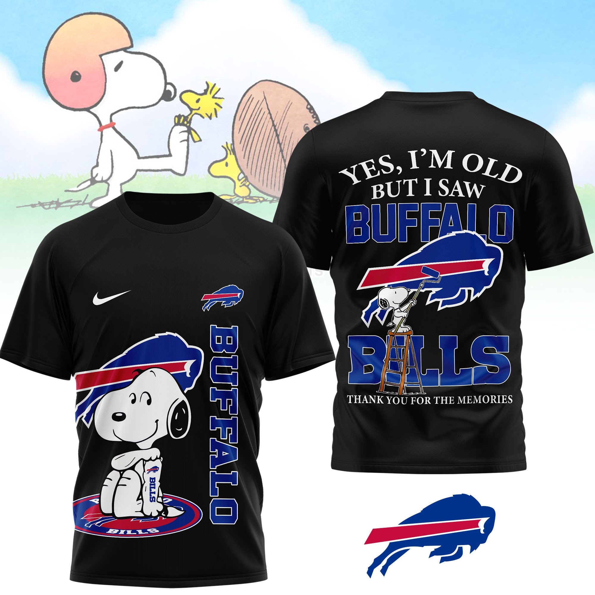 Buffalo Bills | Premium NFL Snoopy Graphic 3D T-Shirt NTH1