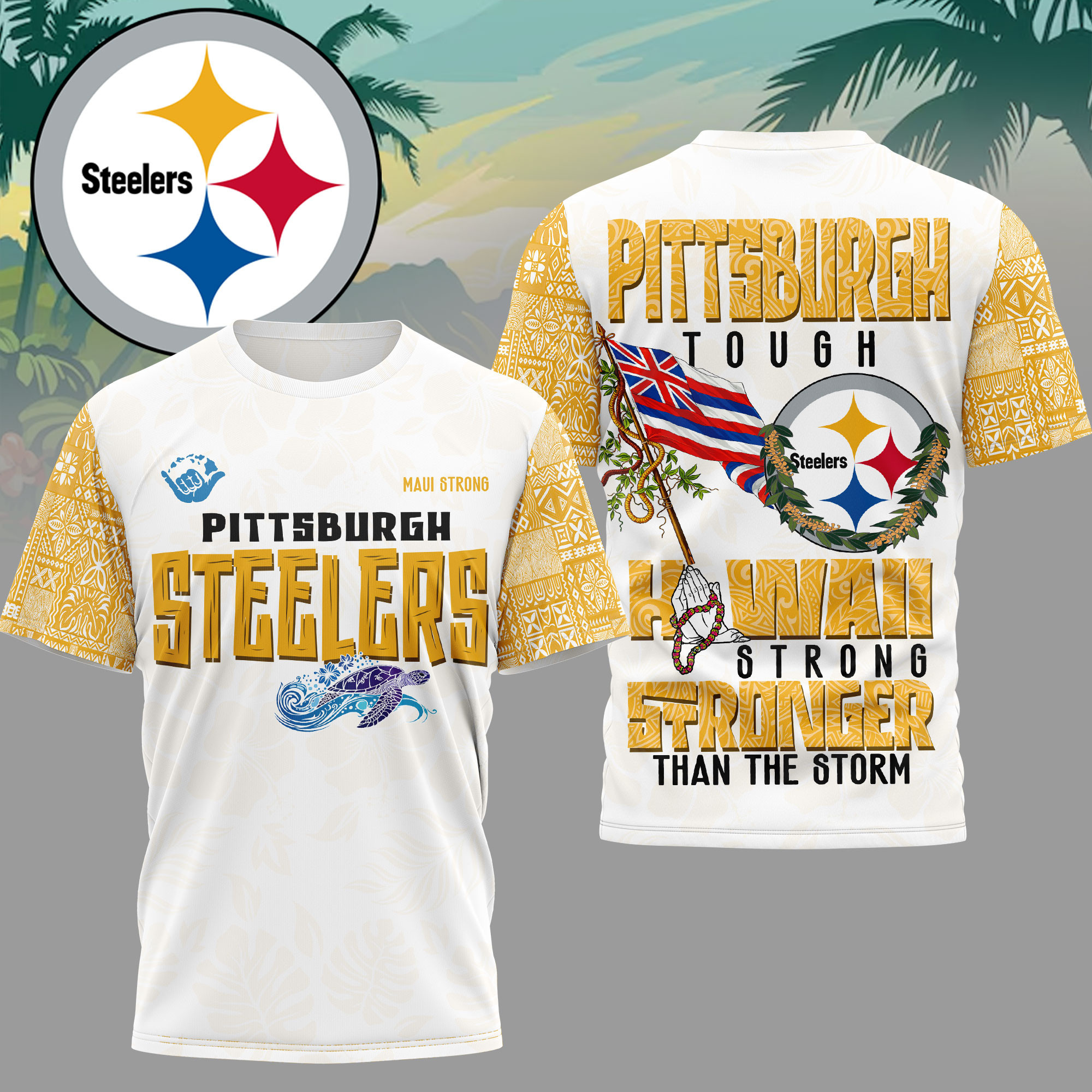 Pittsburgh Steelers | Premium NFL Hawaii Strong 3D Shirt HY