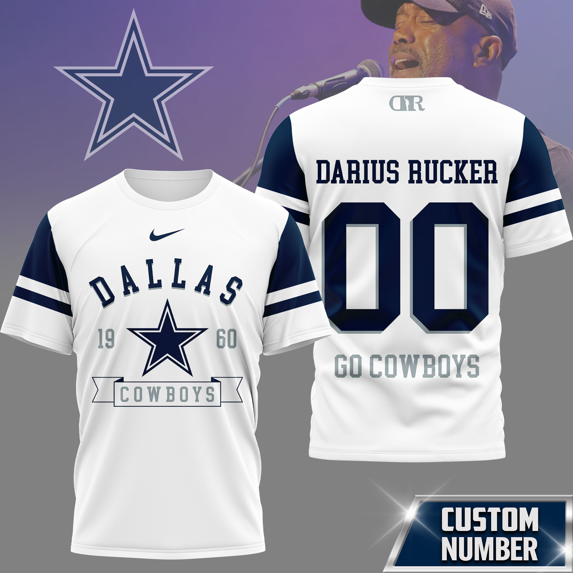 Dallas Cowboys | Premium NFL Darius Rucker Fan 3D Shirt NY