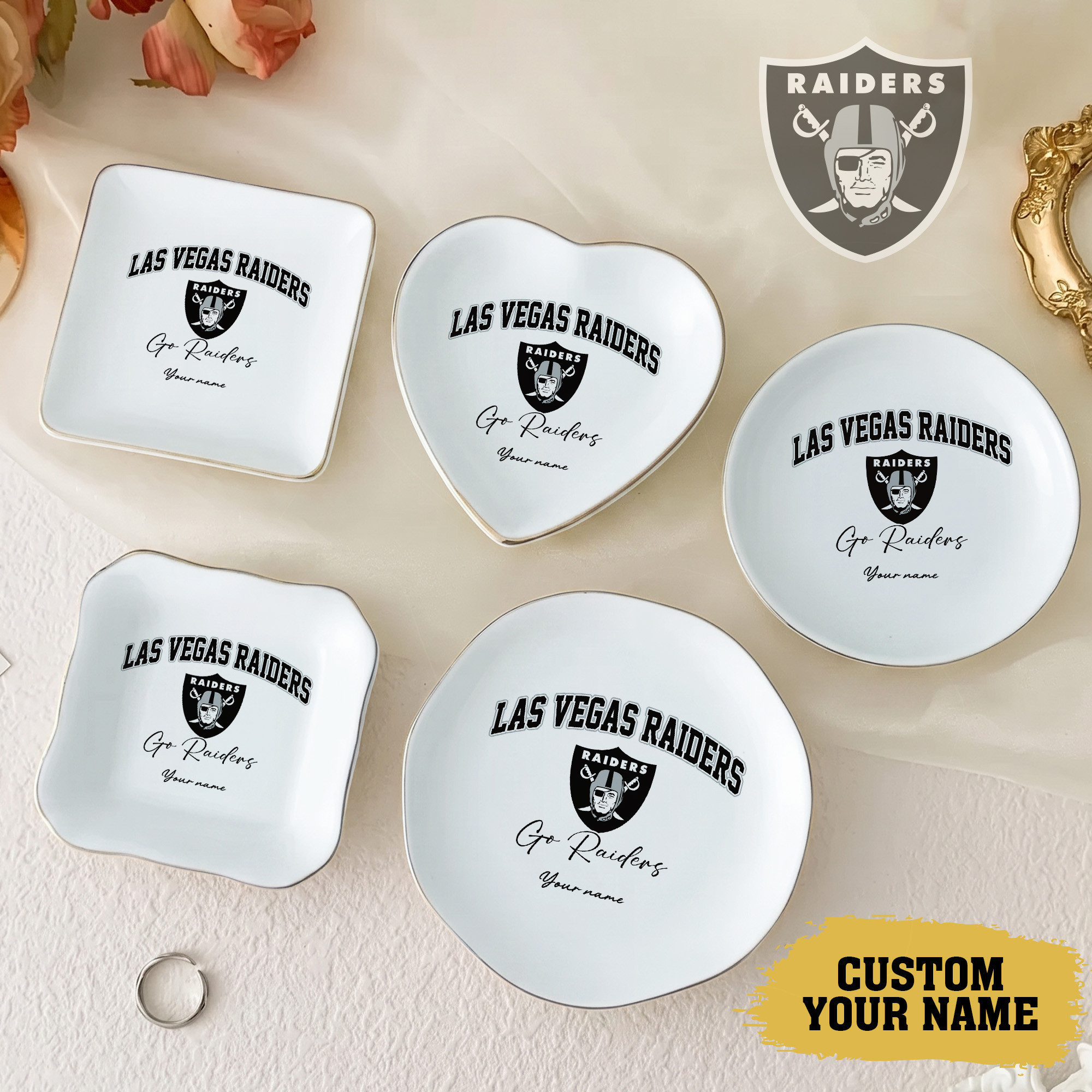 Las Vegas Raiders | Premium NFL Game Day Jewelry Dish NY