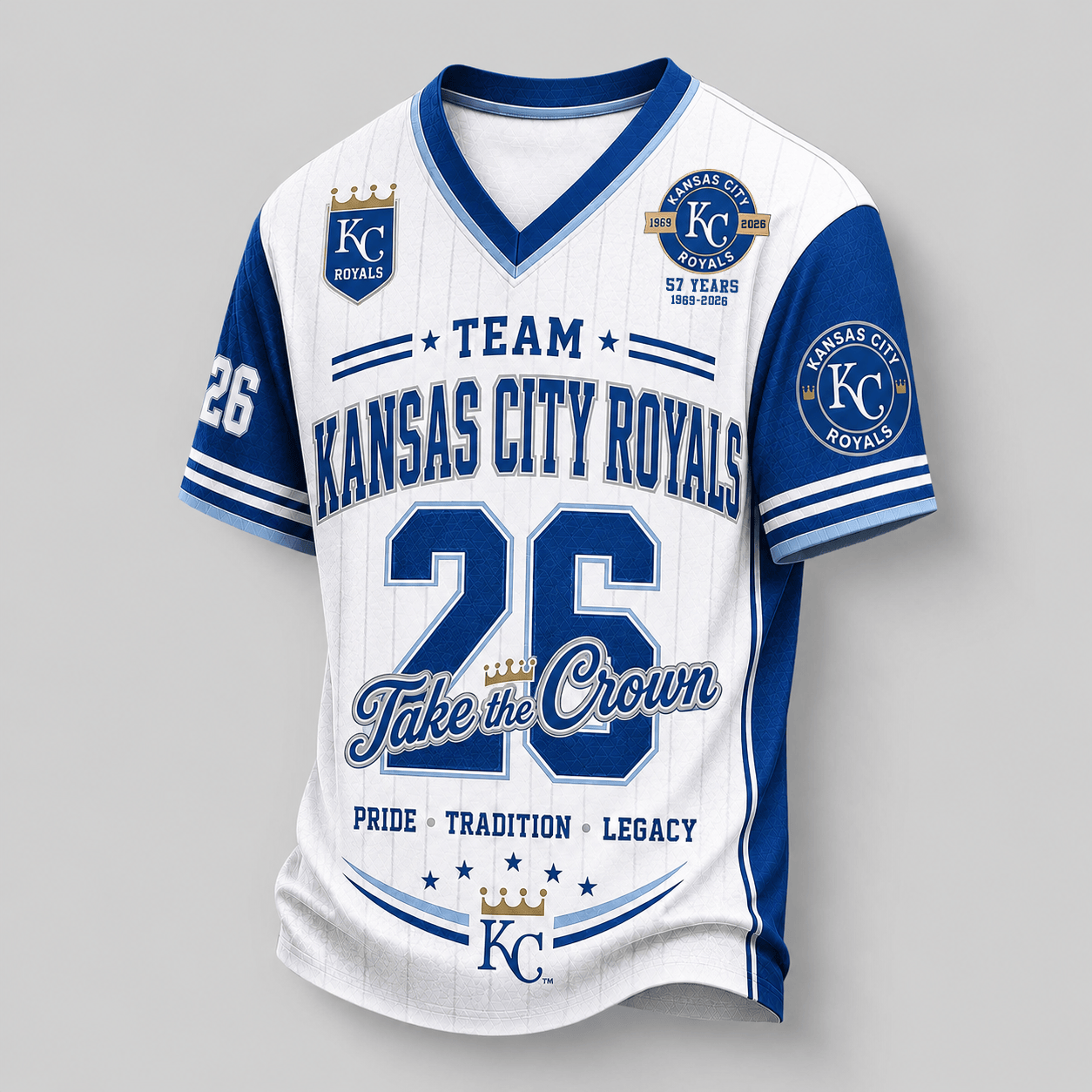 Kansas City Royals | Premium MLB Legacy Pride V-Neck Jersey