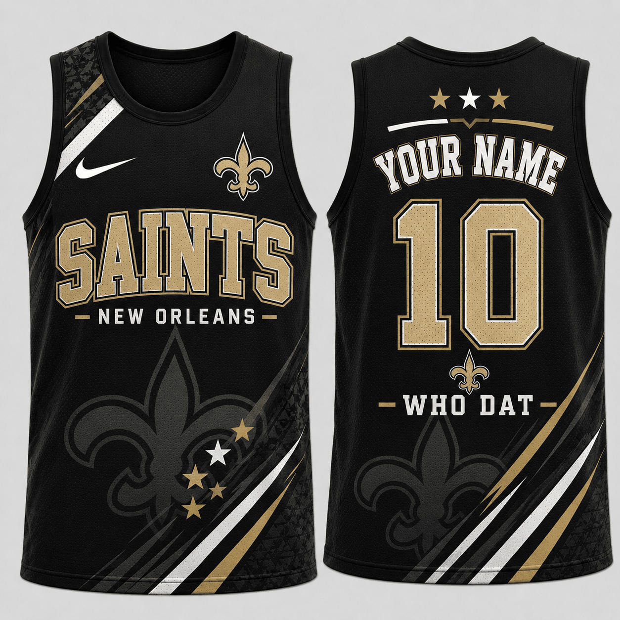 New Orleans Saints | Premium NFL Personalized Team Spirit Sports Tank Top TD