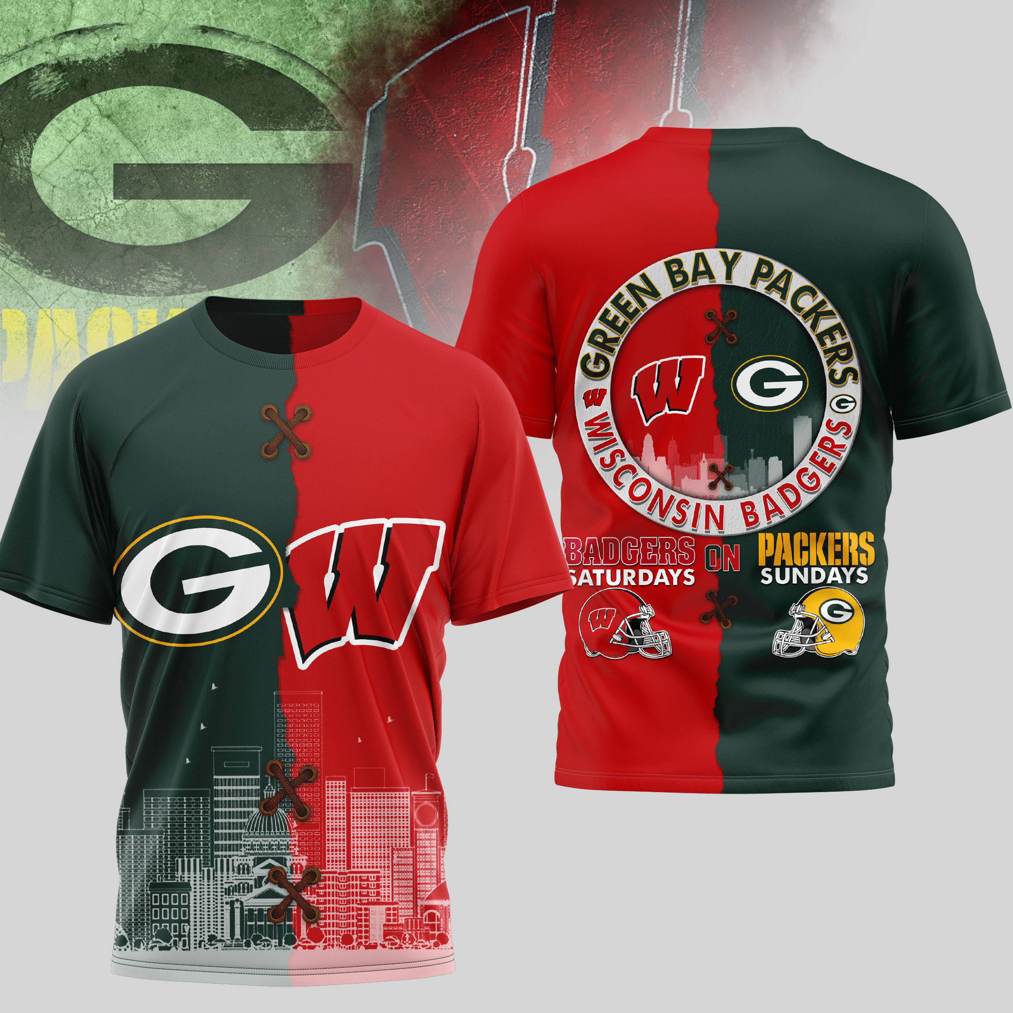 Green Bay Packers | Premium NFL x NCAA 3D T-shirt TD