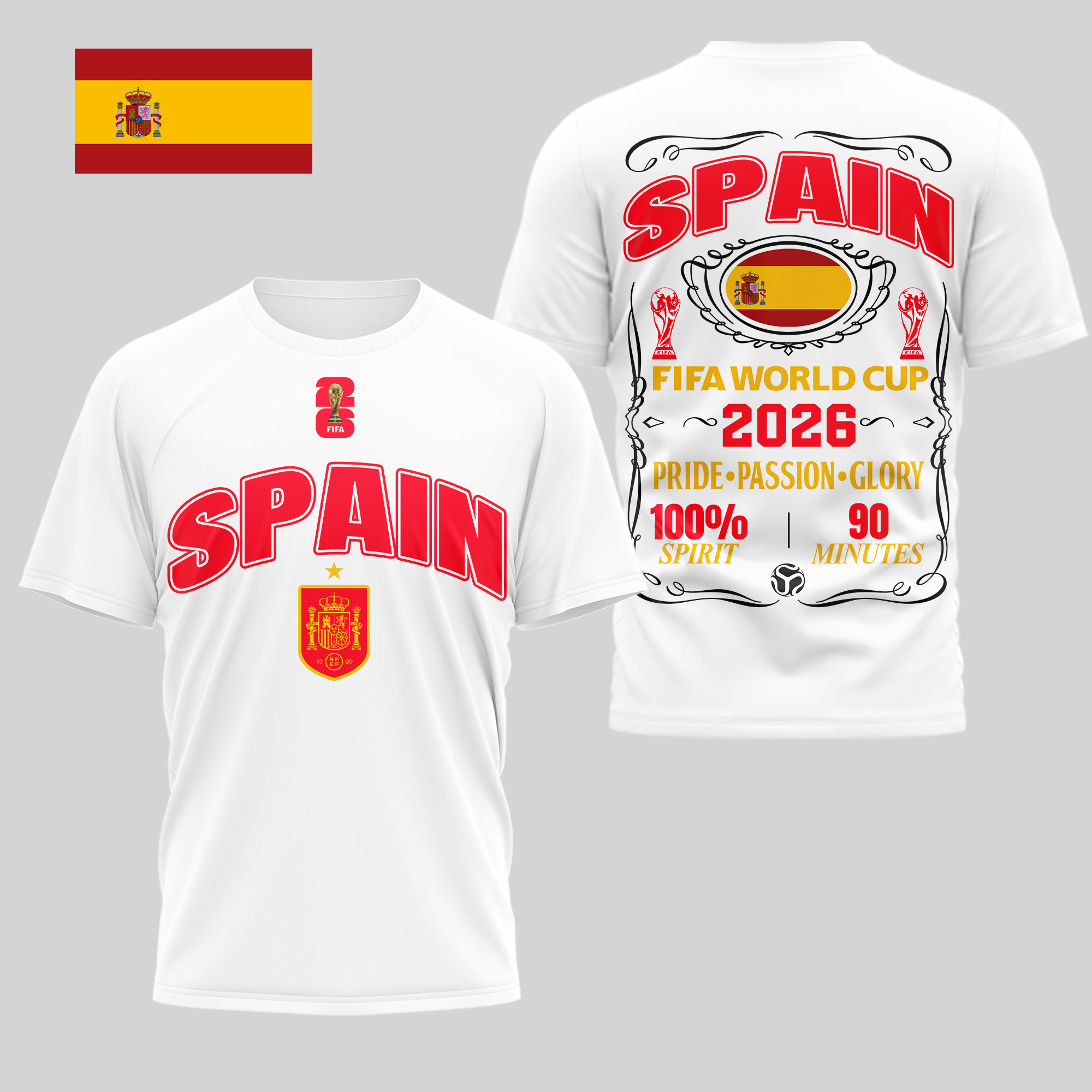Spain | Premium WC26 Pride Passion Glory 3D Shirt TD