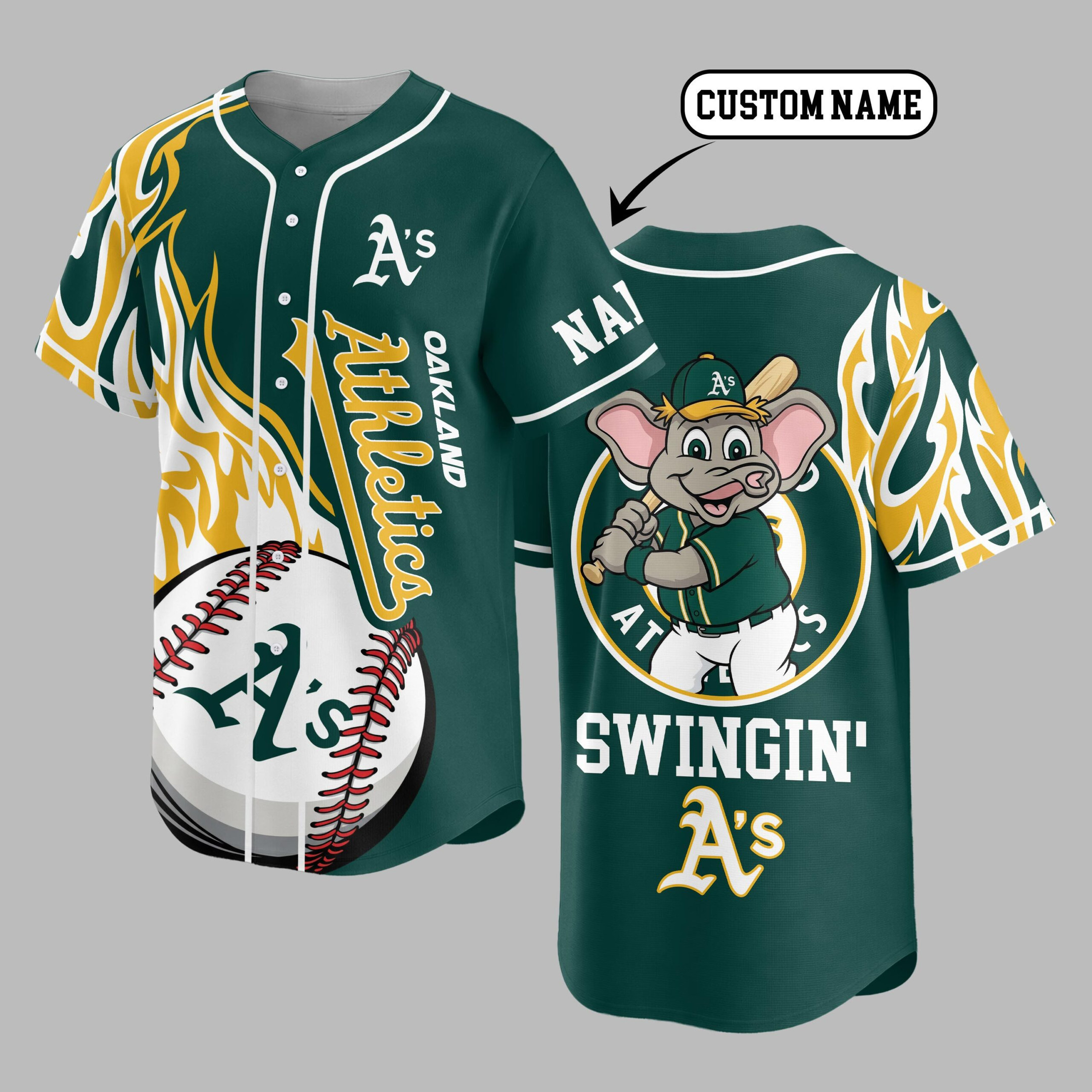 Oakland Athletics | Premium MLB Flame Spirit Baseball Jersey
