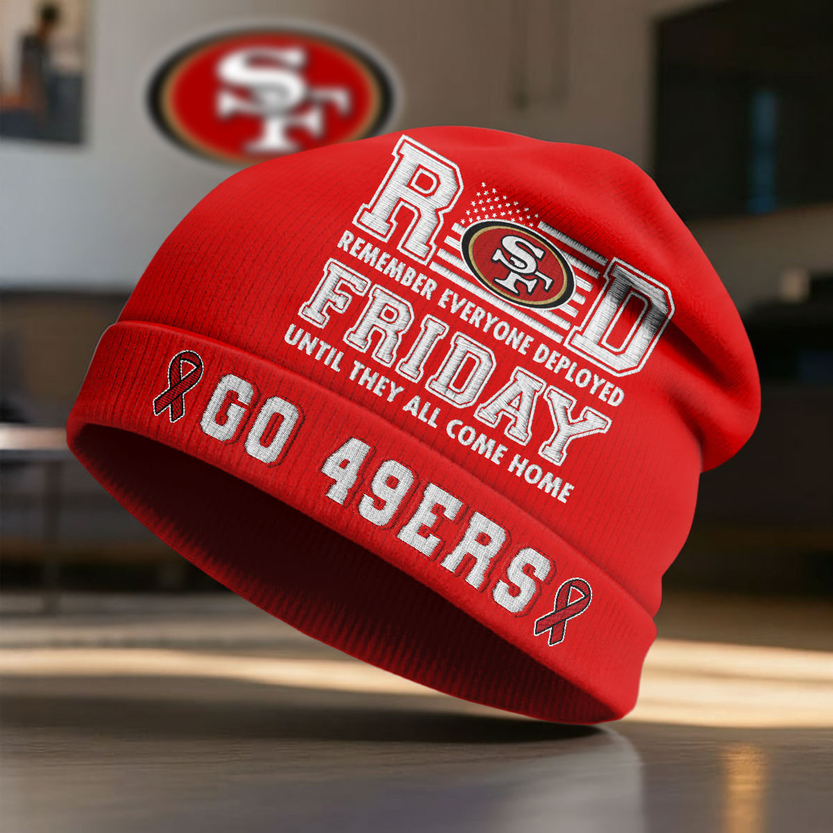 San Francisco 49ers | Premium NFL Red Friday Beanie Hat NY