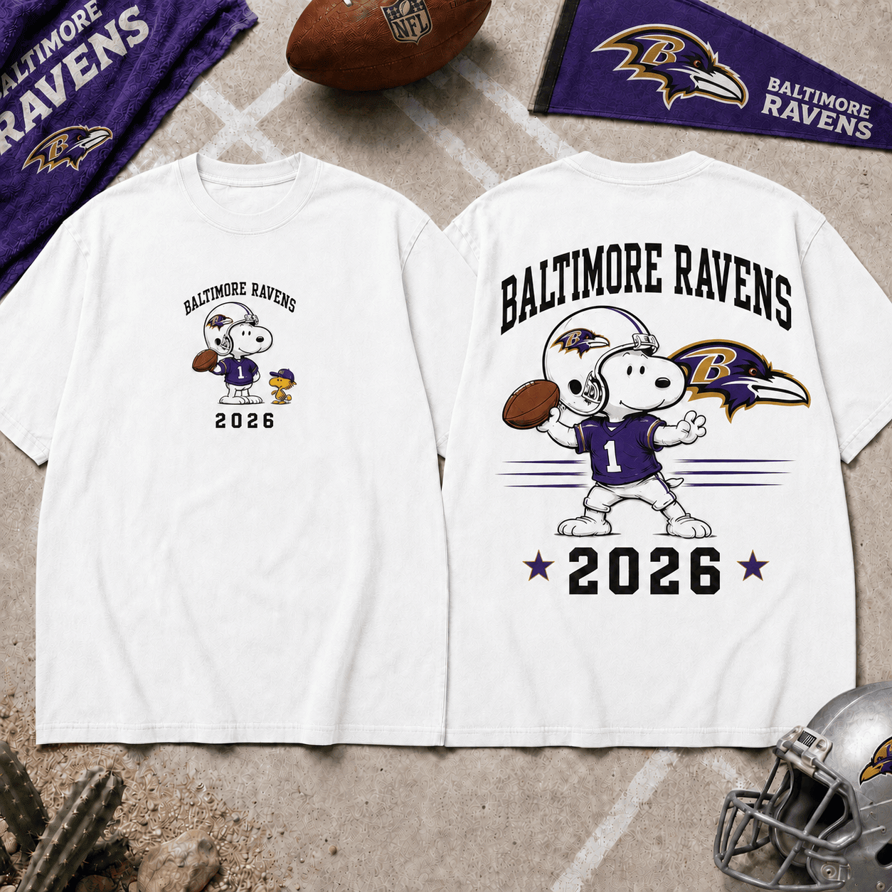 Baltimore Ravens | Premium Snoopy NFL Football 2026 3D Shirt For Football Fans NNK