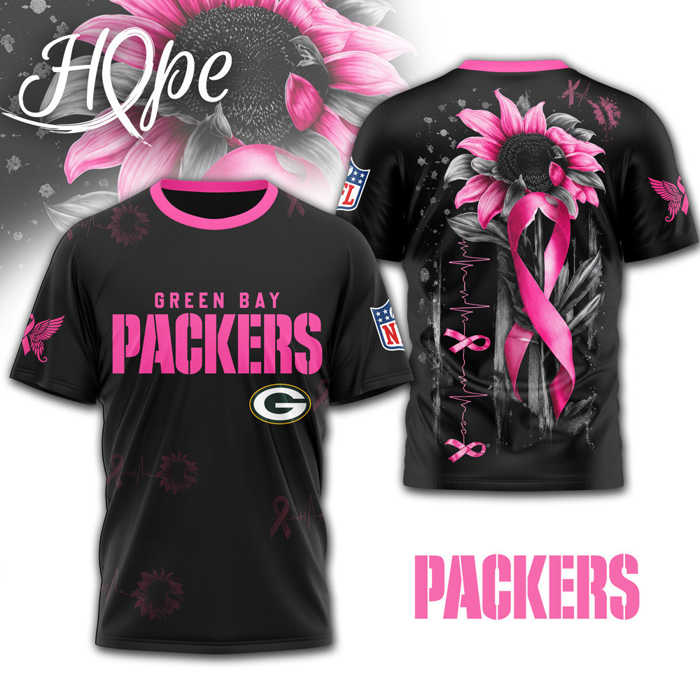 Green Bay Packers | Premium NFL Hope Pink Ribbon 3D Shirt NTH1