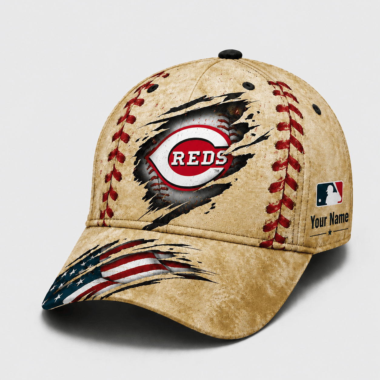 Cincinnati Reds | Premium MLB Patriot Stitch Baseball Cap