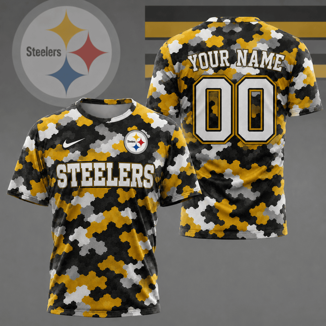 Pittsburgh Steelers | Premium NFL Game Day Camo 3D Shirt NY