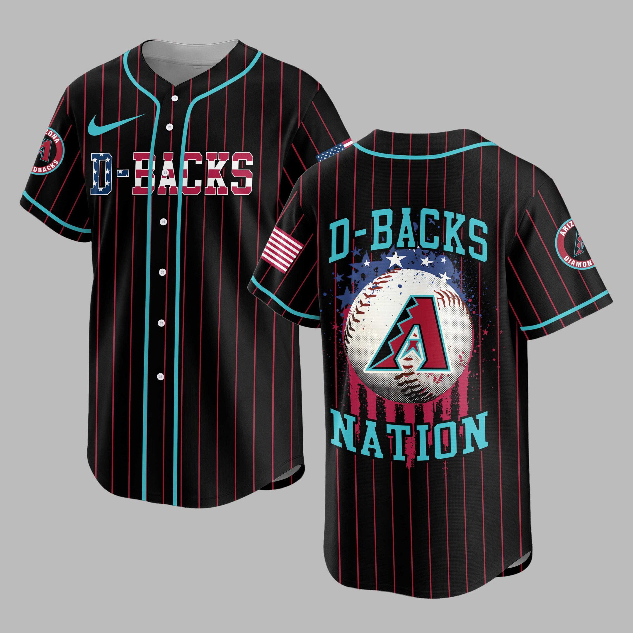 Arizona Diamondbacks | MLB USA Flag Edition Premium Baseball Jersey