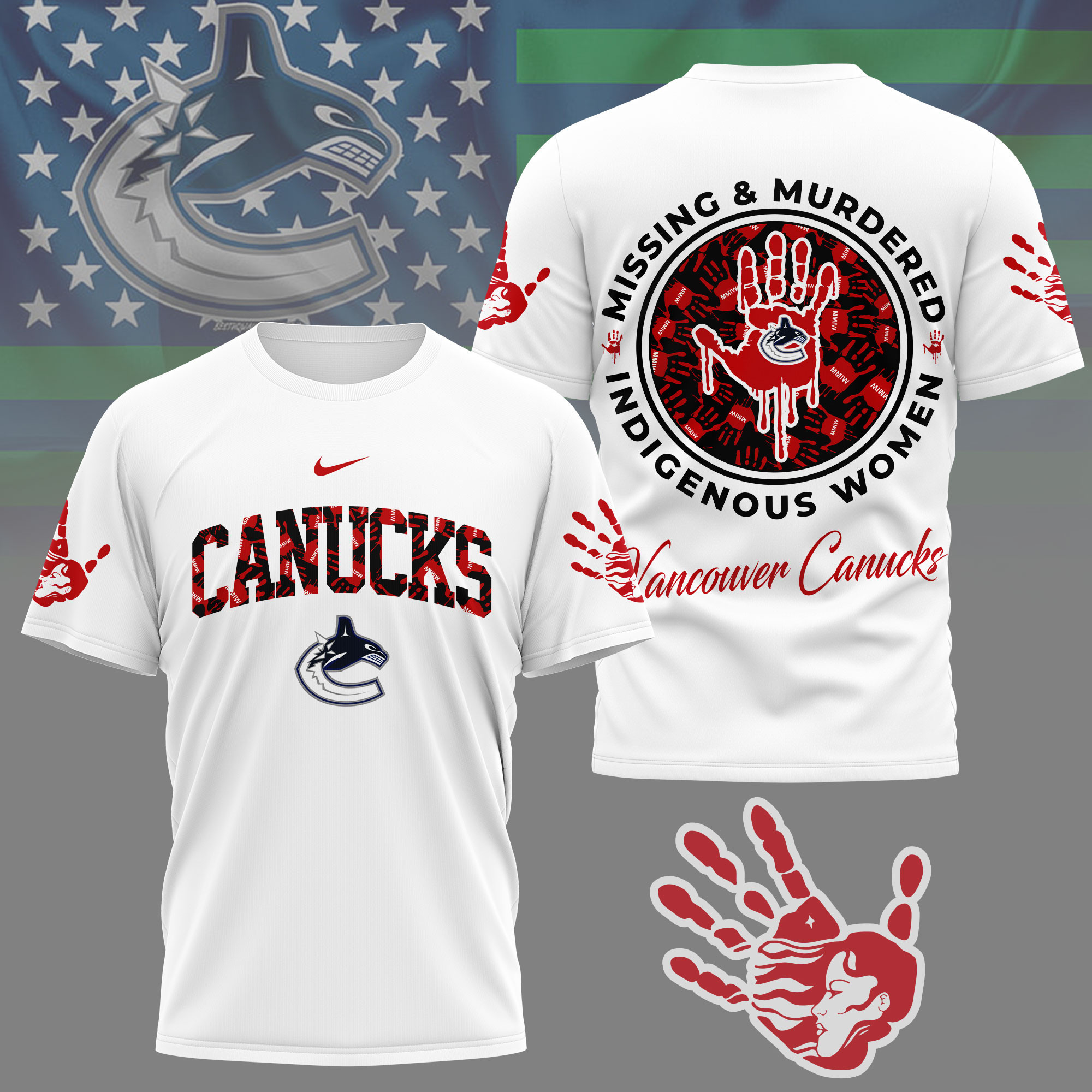 Vancouver Canucks | Premium NHL MMIW Awareness 3D Shirt NY