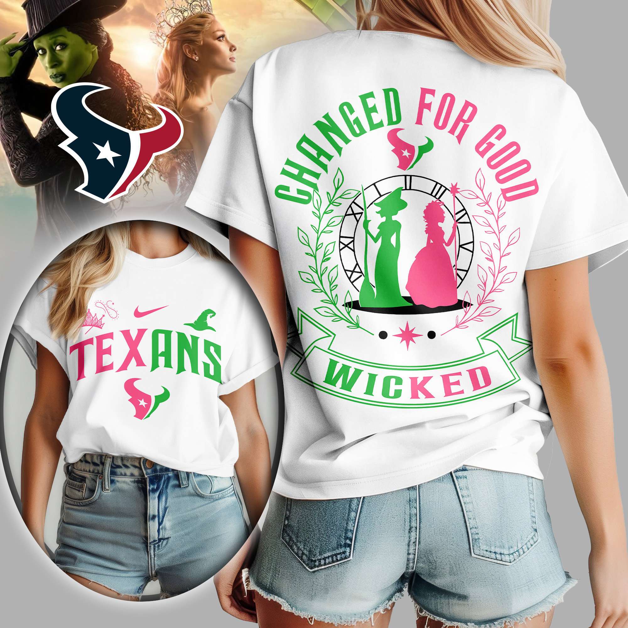 Houston Texans | Premium NFL Wicked Changed For Good Women Shirt TD
