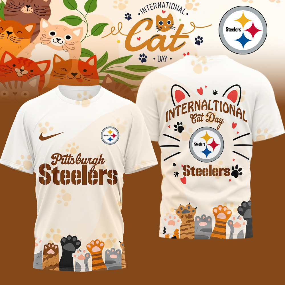 Pittsburgh Steelers | Premium NFL International Cat Day 3D Shirt HI