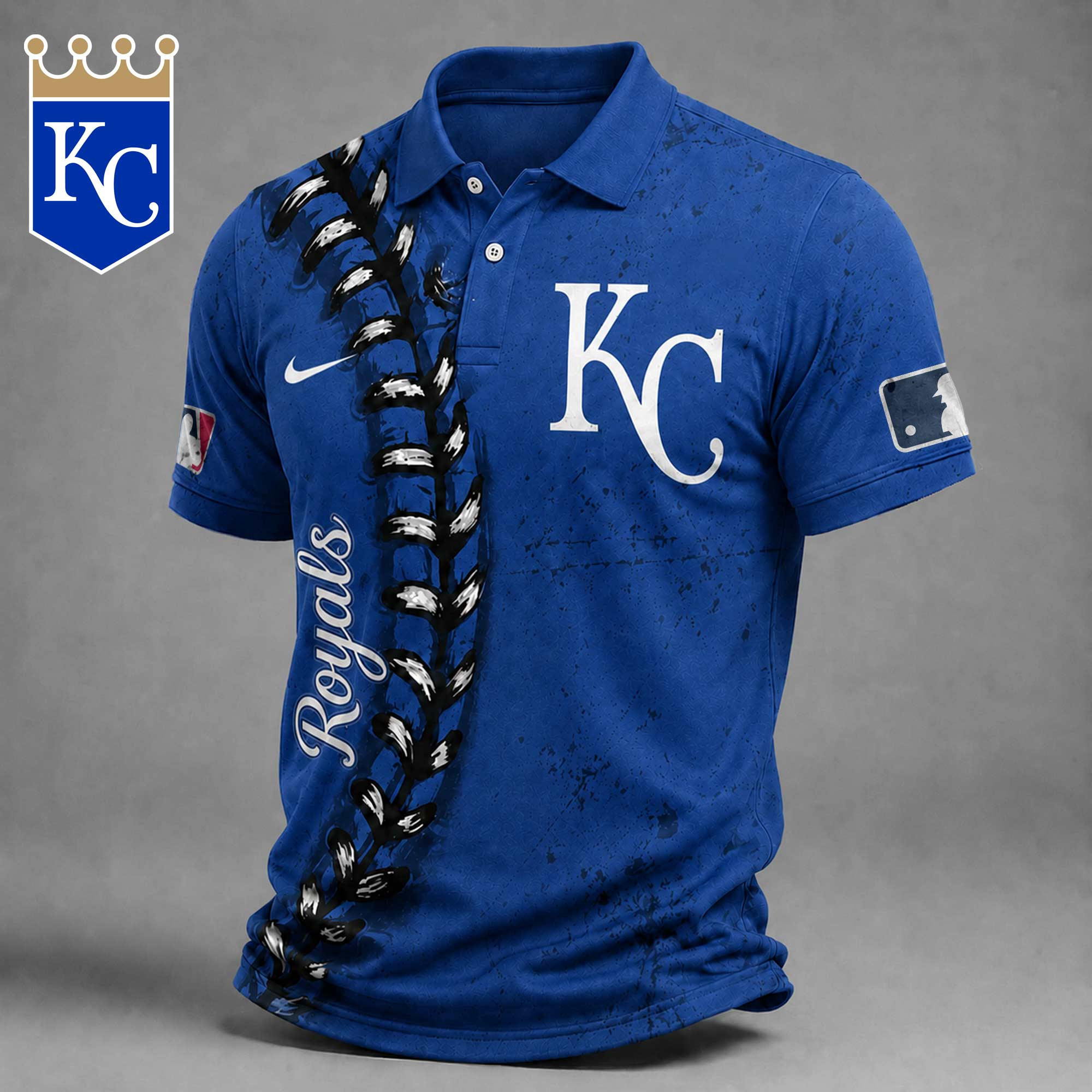 Kansas City Royals | Premium MLB Baseball Stitch Polo Shirt