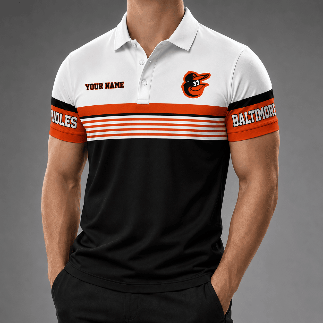 Baltimore Orioles | Premium MLB Personalized Men's Polo Shirt