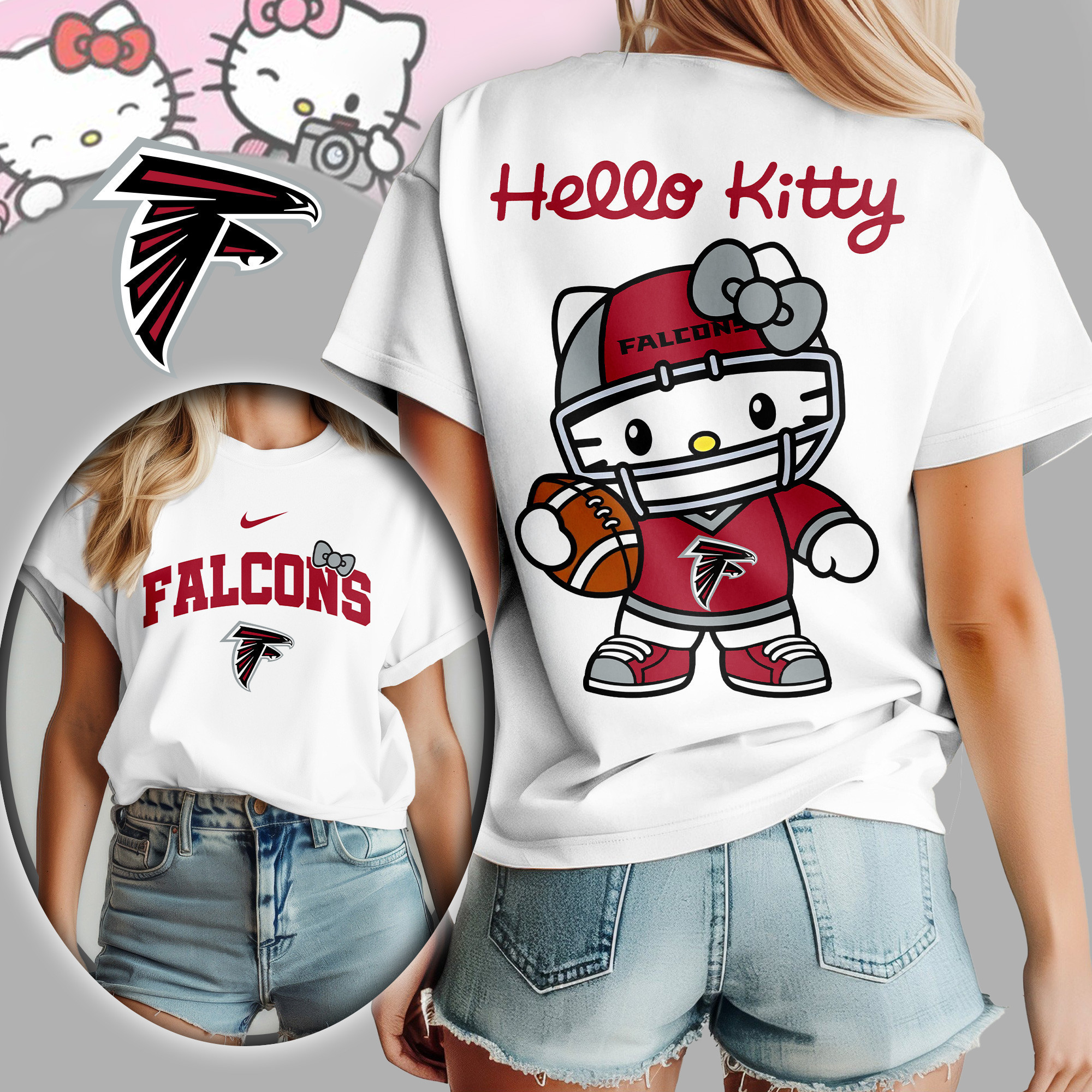 Atlanta Falcons | Premium NFL Hello Kitty Women's Shirt TD