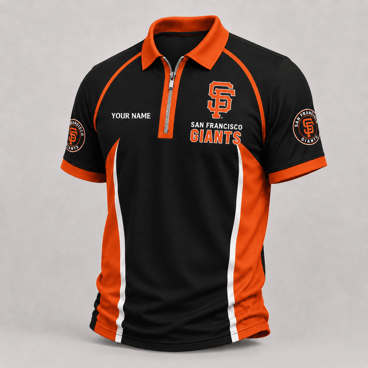 San Francisco Giants | Premium MLB Performance Zipper Polo Shirt