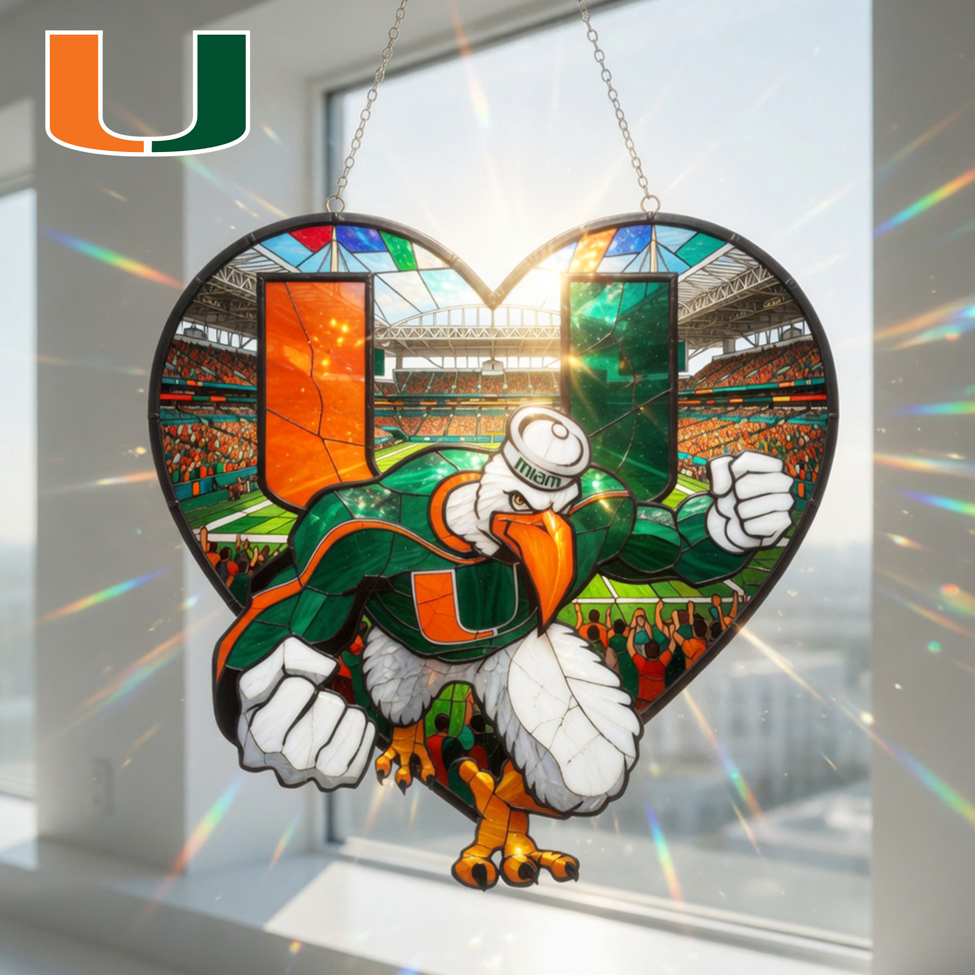 Miami Hurricanes | Premium NCAA Game Day Suncatcher NY