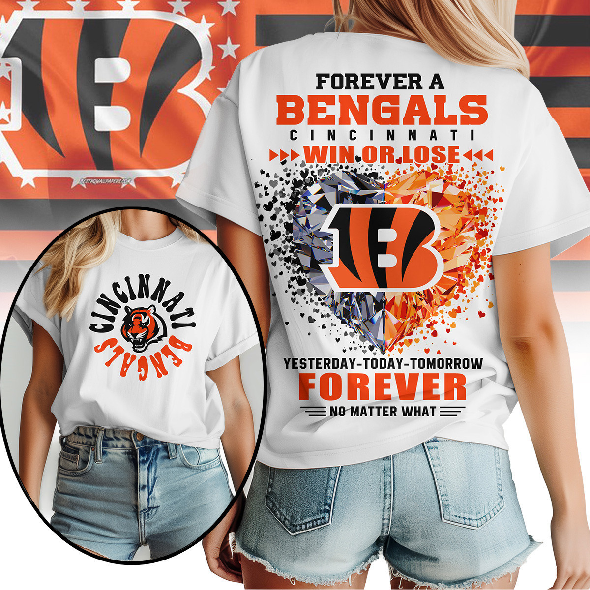 Cincinnati Bengals | Premium NFL Win or Lose Always Loyal Women's Shirt NY