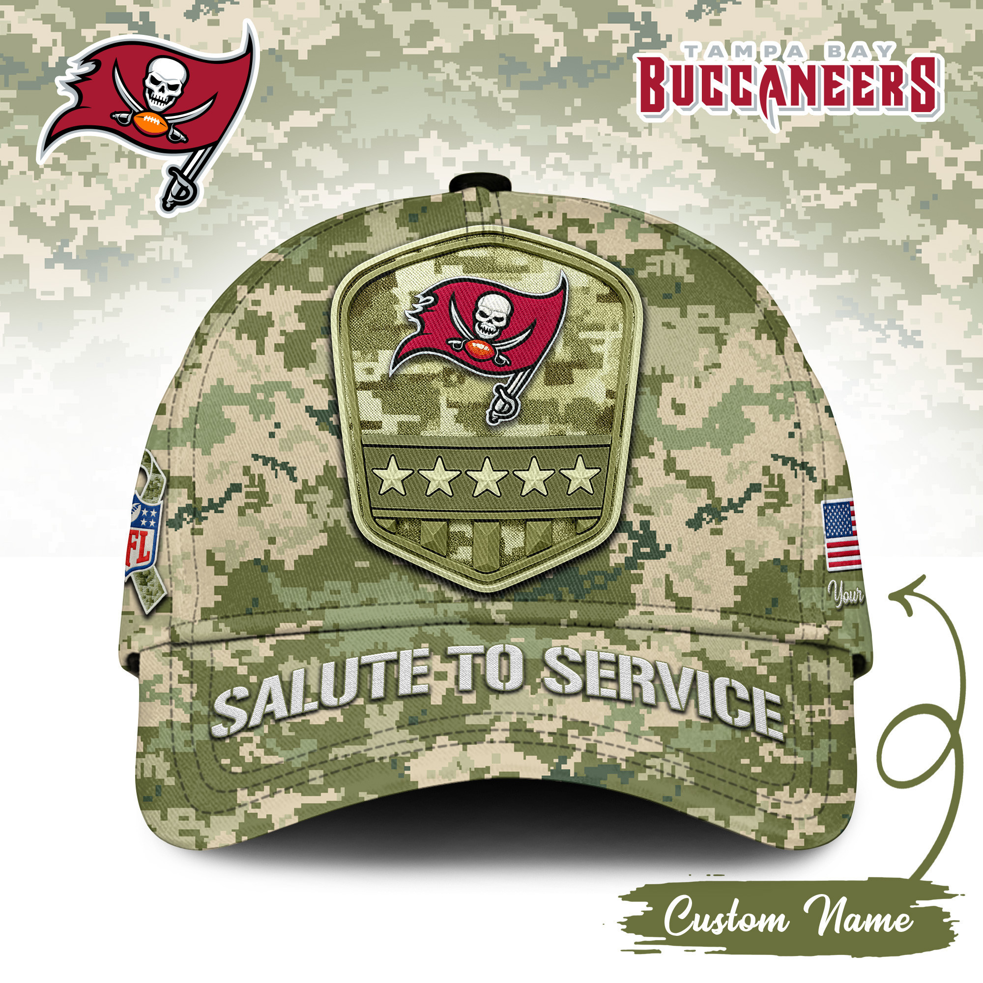 Tampa Bay Buccaneers | Premium NFL Salute To Service Classic Cap TD
