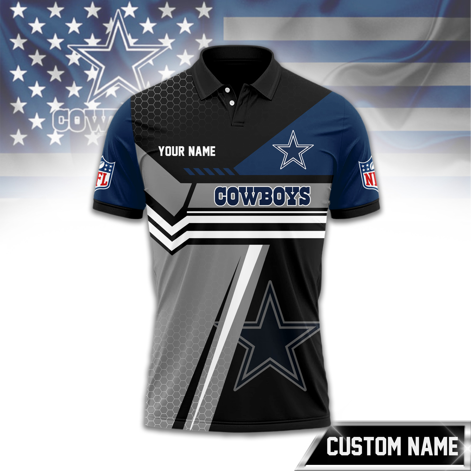 Dallas Cowboys | Premium NFL Inspired Custom Game Day Polo TD