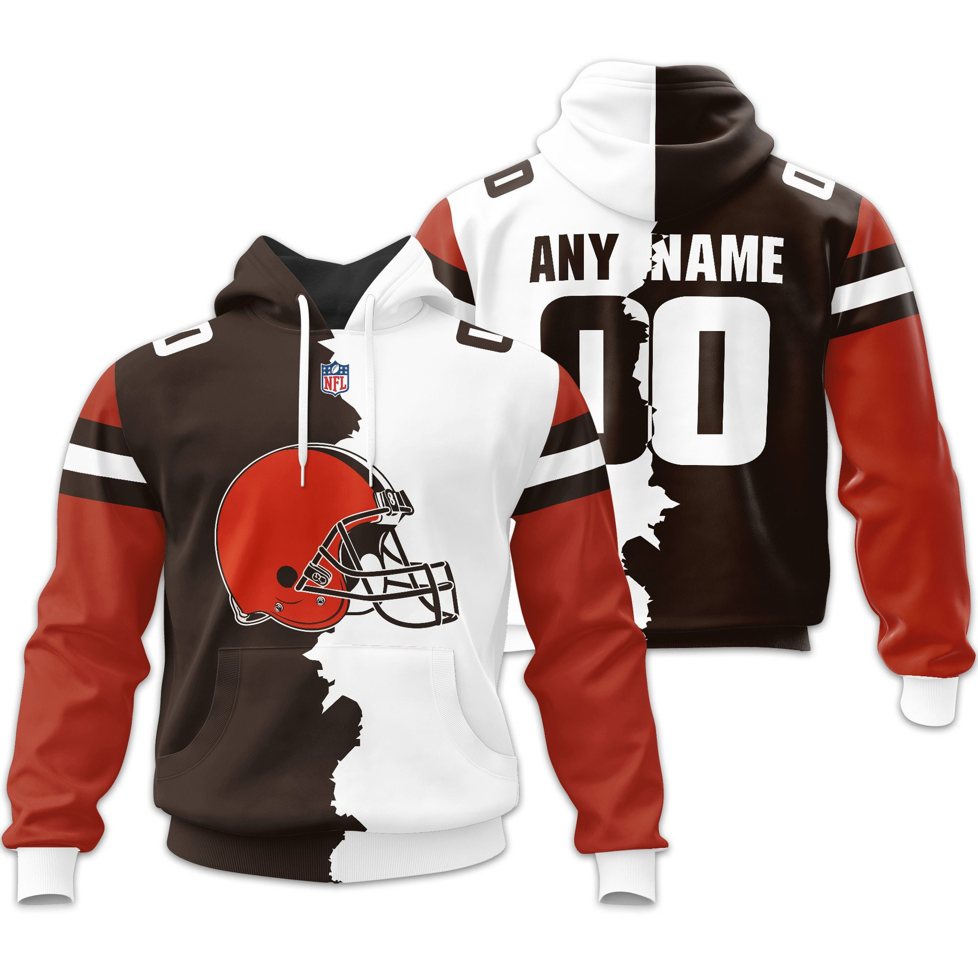 Cleveland Browns | Premium NFL Home Mix Away Hoodie TD