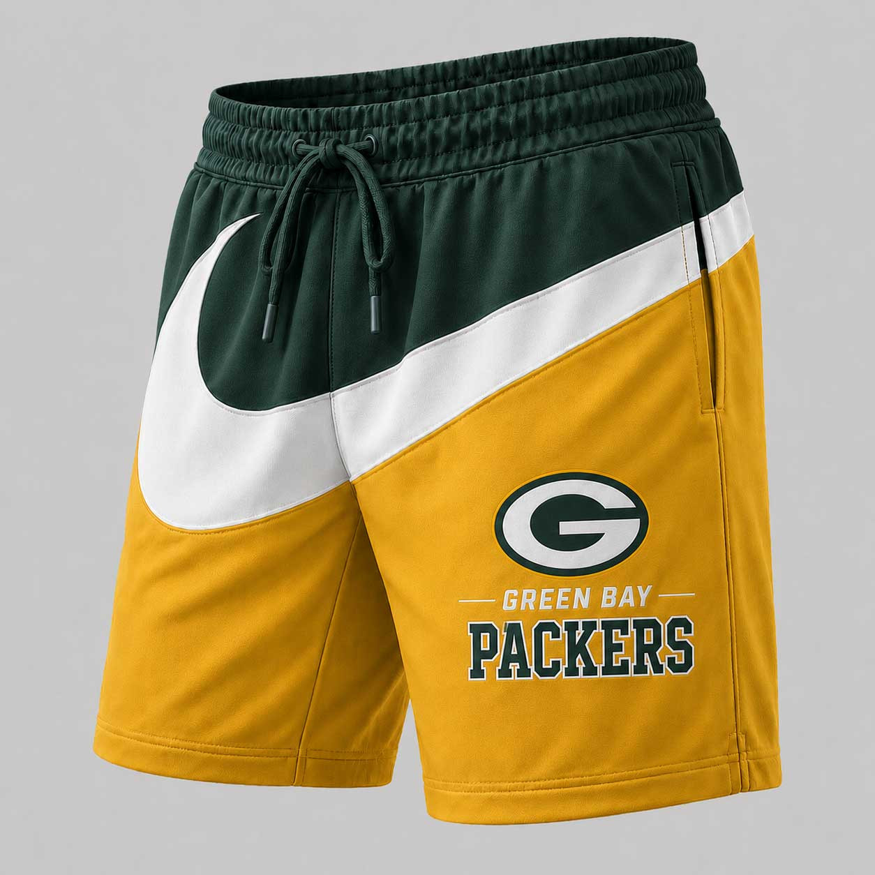 Green Bay Packers | Premium NFL Swoosh Sports Shorts for Loyal Fans TD