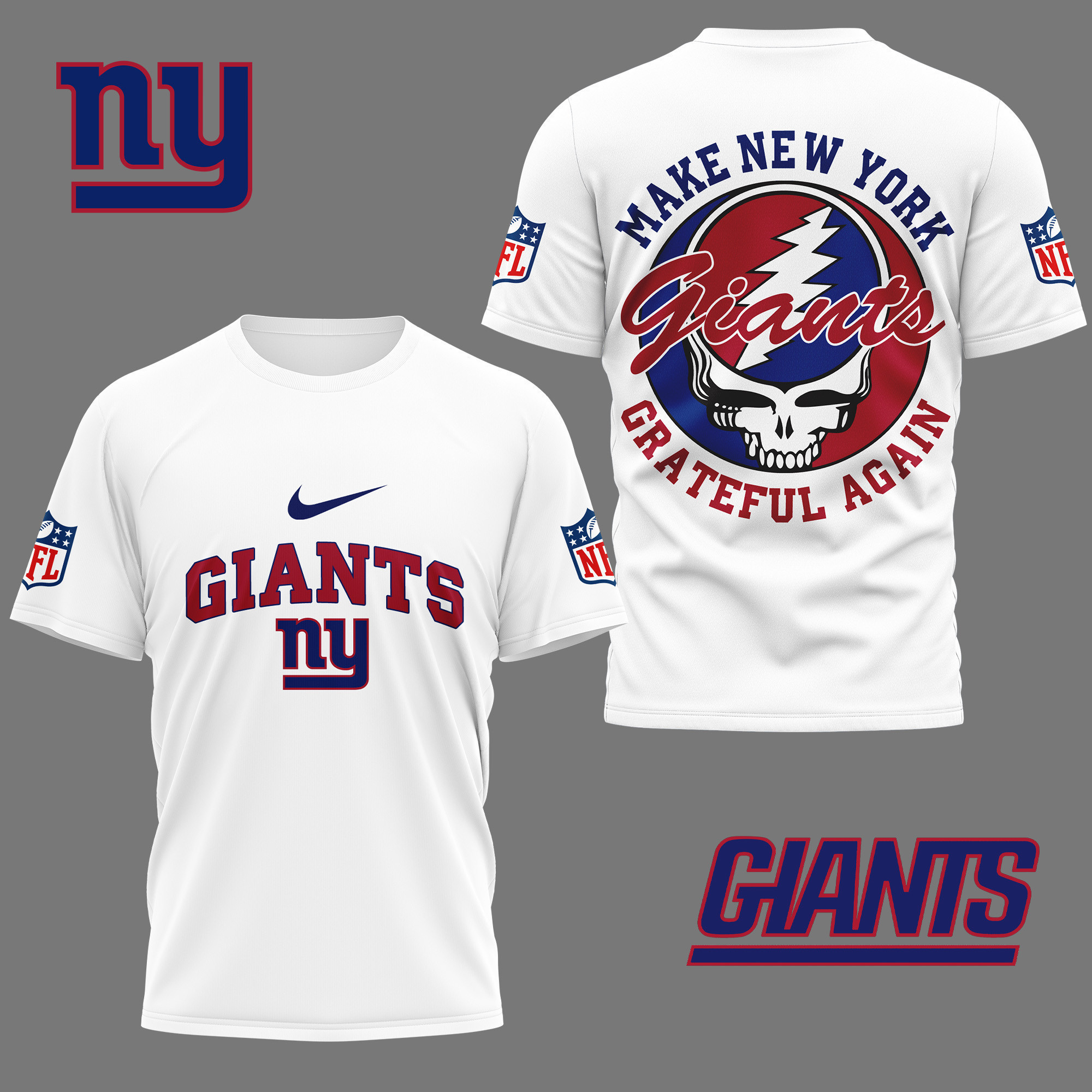New York Giants | Premium NFL Grateful Game Day 3D Shirt NY