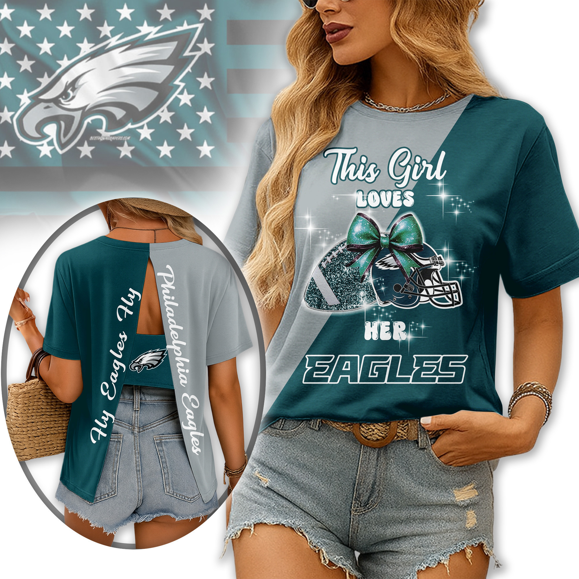 Philadelphia Eagles | Premium NFL Back Slit Short Sleeve TD