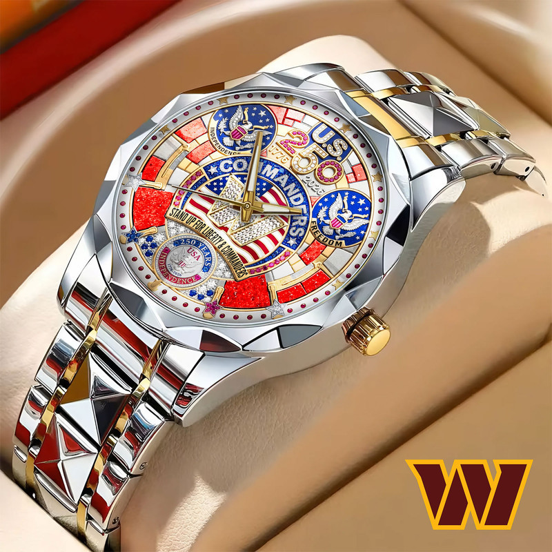 Washington Commanders | Prermium NFL 250 Years Of America Fashion Design Men Watch HY