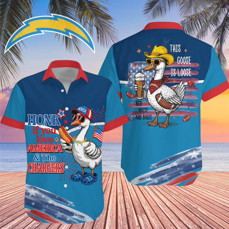 Los Angeles Chargers | Premium NFL Goose Hawaiian Shirt HY