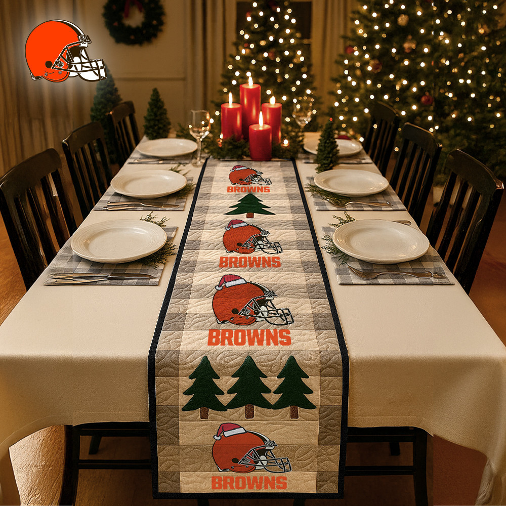 Cleveland Browns | Premium NFL Quilted Christmas Table Runner HI