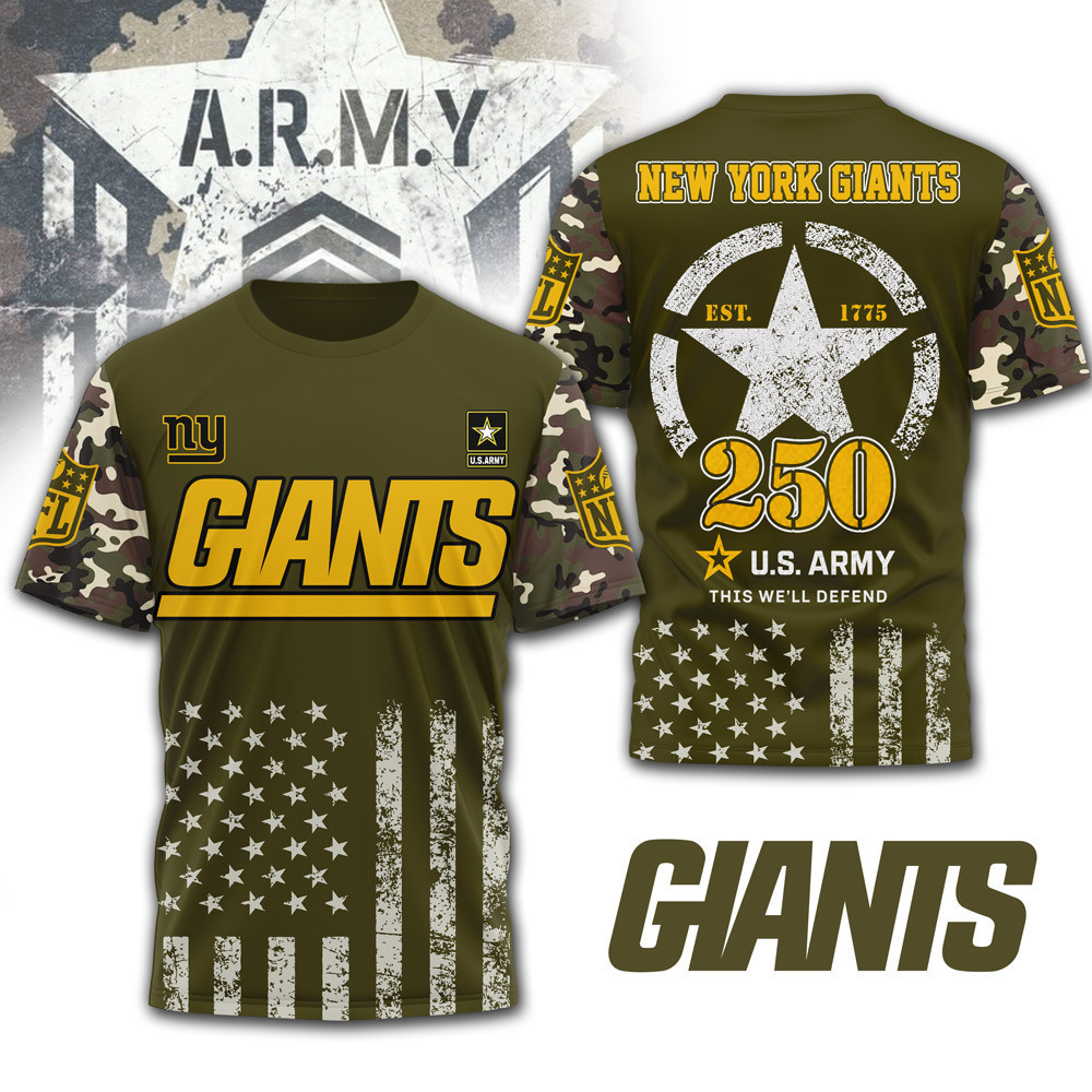 New York Giants | Premium NFL Military Pride 3D Shirt NTH1