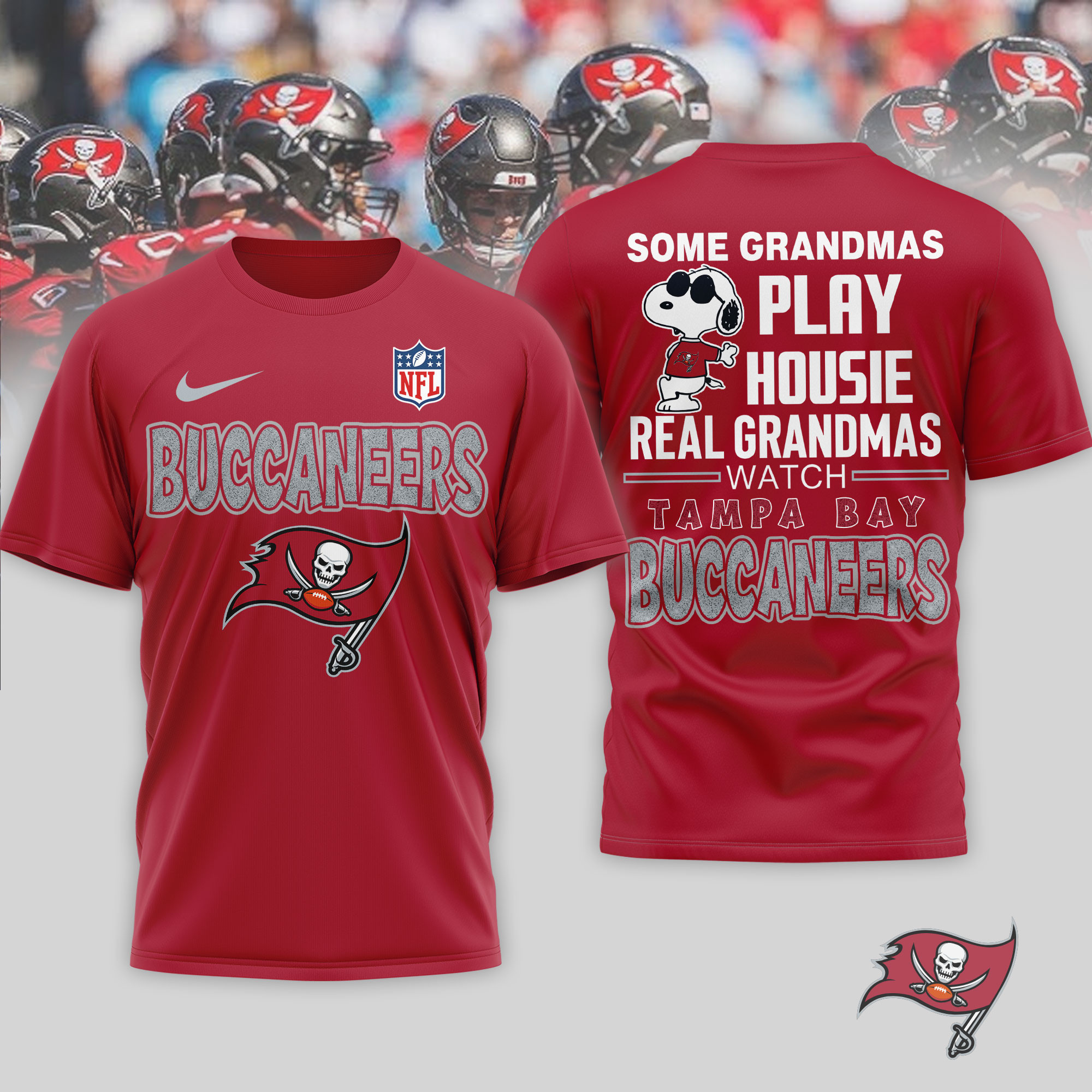 Tampa Bay Buccaneers | Premium NFL Fan Grandma Apparel 3D Shirt NTH1