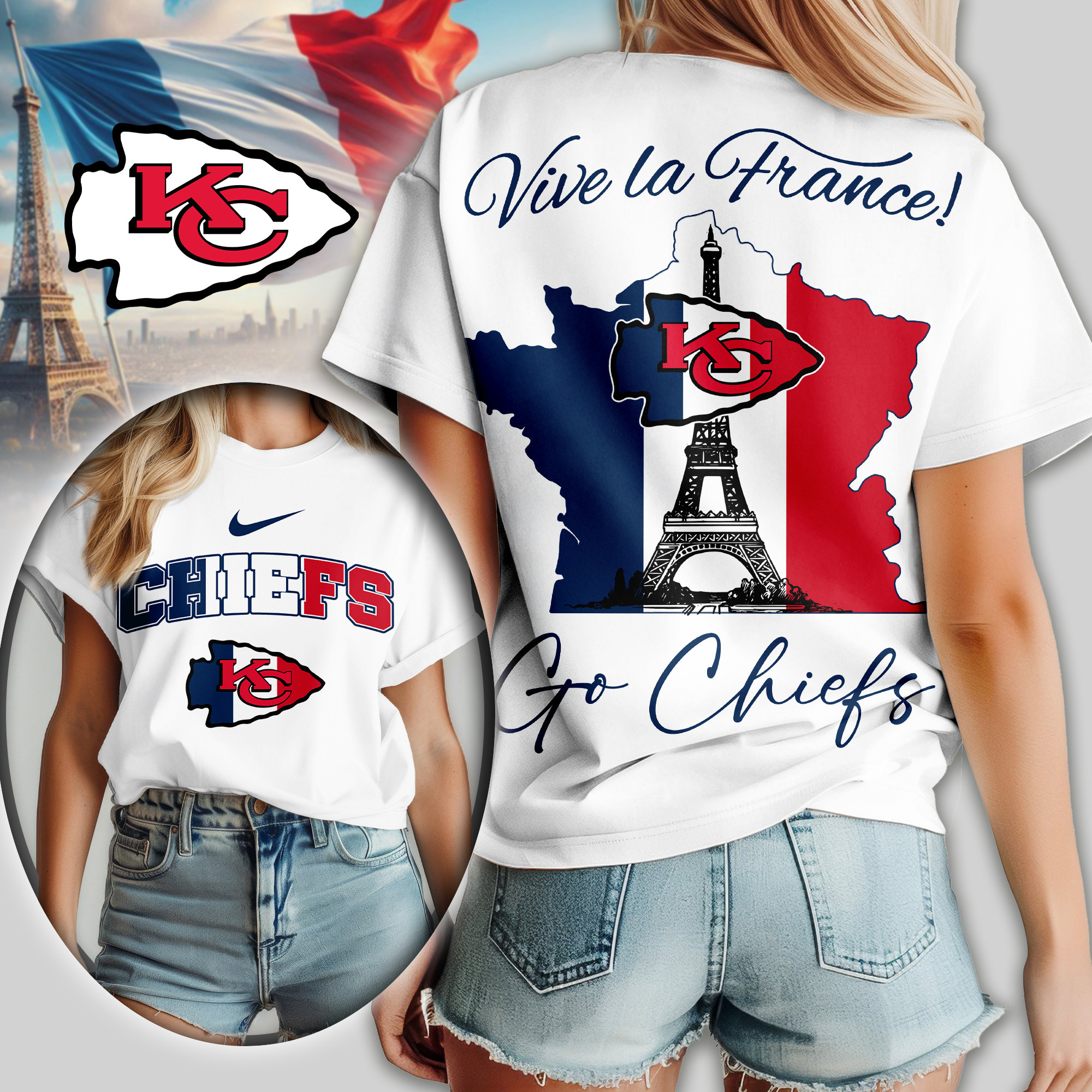 Kansas City Chiefs | Premium NFL France Women Shirt TD