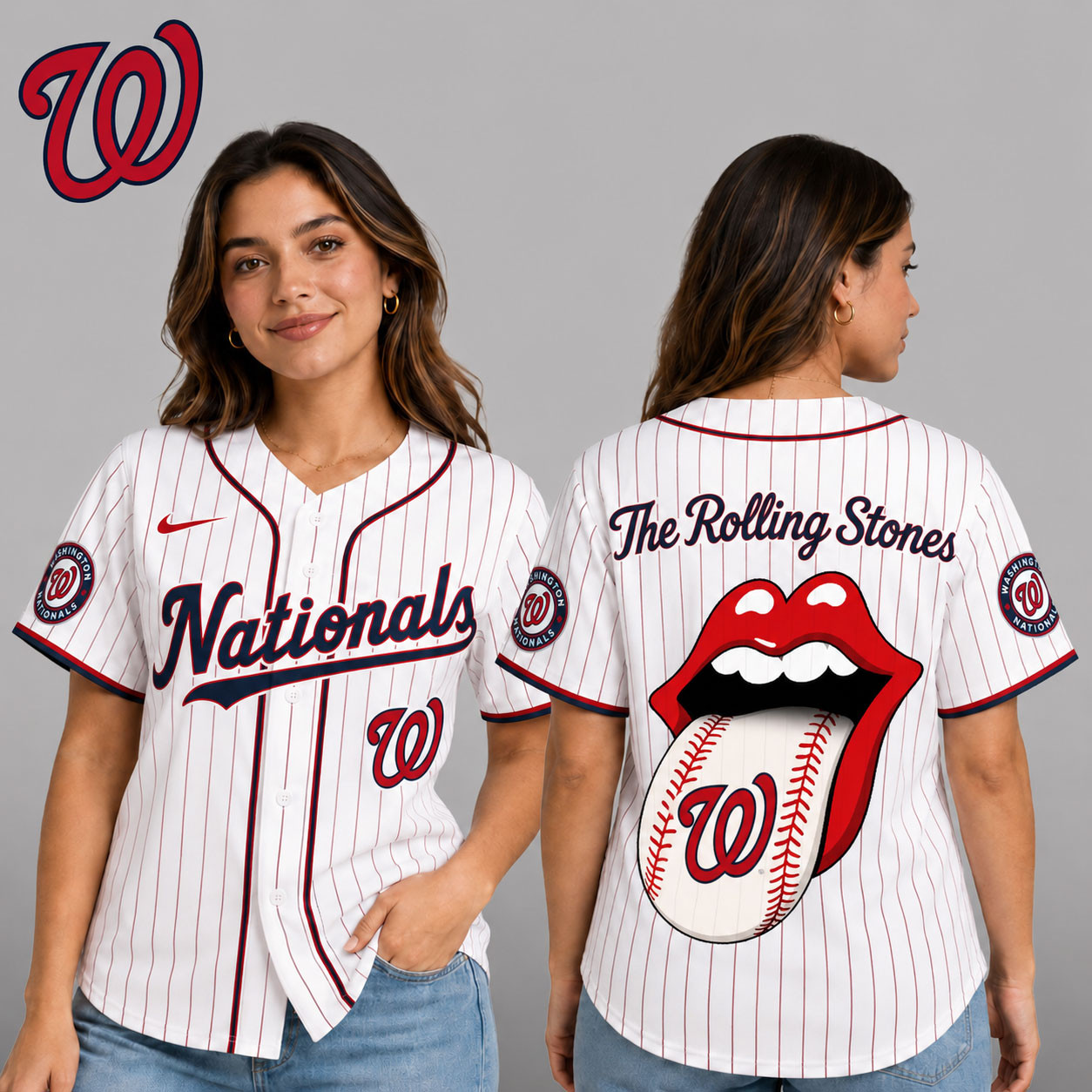 Washington Nationals | Premium MLB The Rolling Stones Jersey Shirt TD