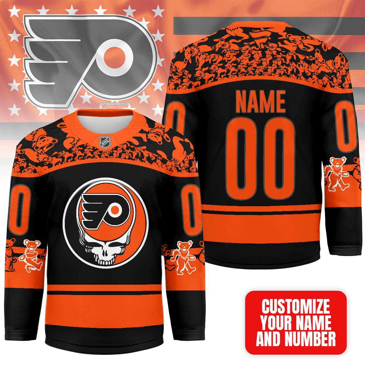 Philadelphia Flyers | Premium NHL X Grateful Dead Hockey Jersey NP