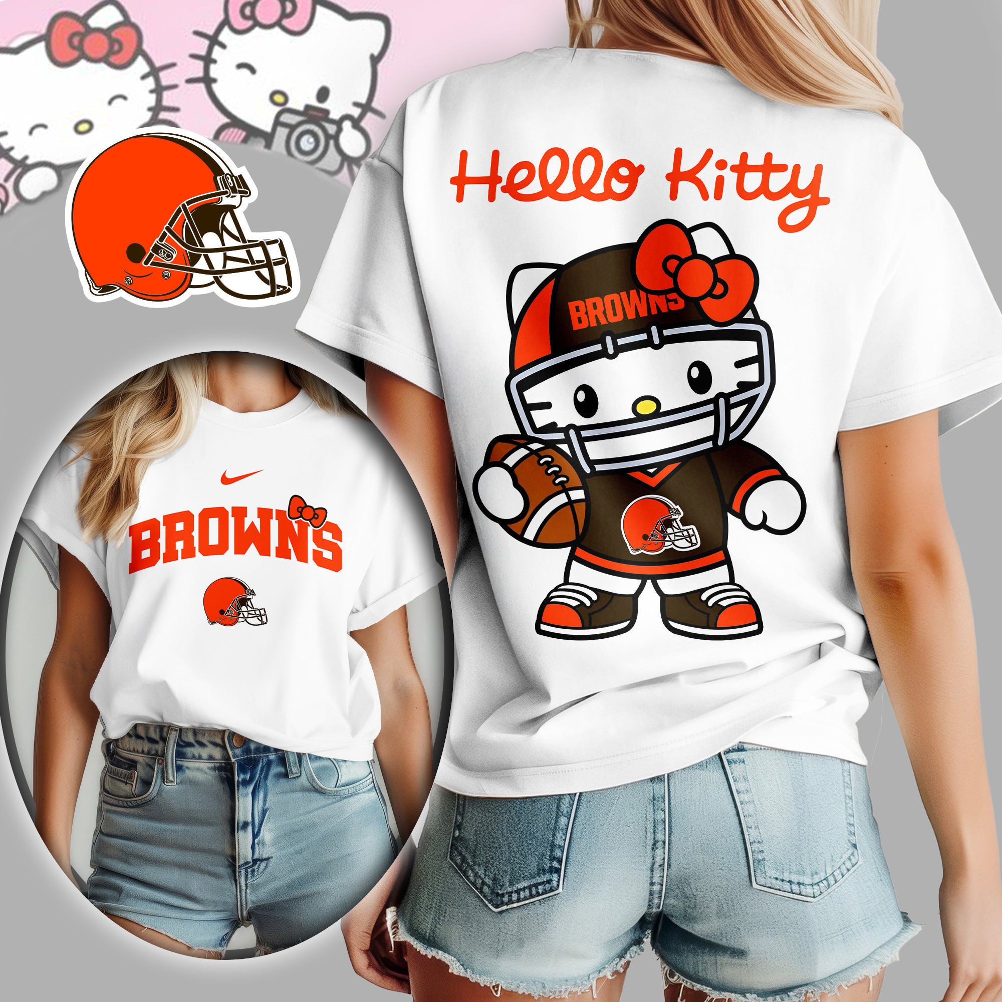 Cleveland Browns | Premium NFL Hello Kitty Women's Shirt TD