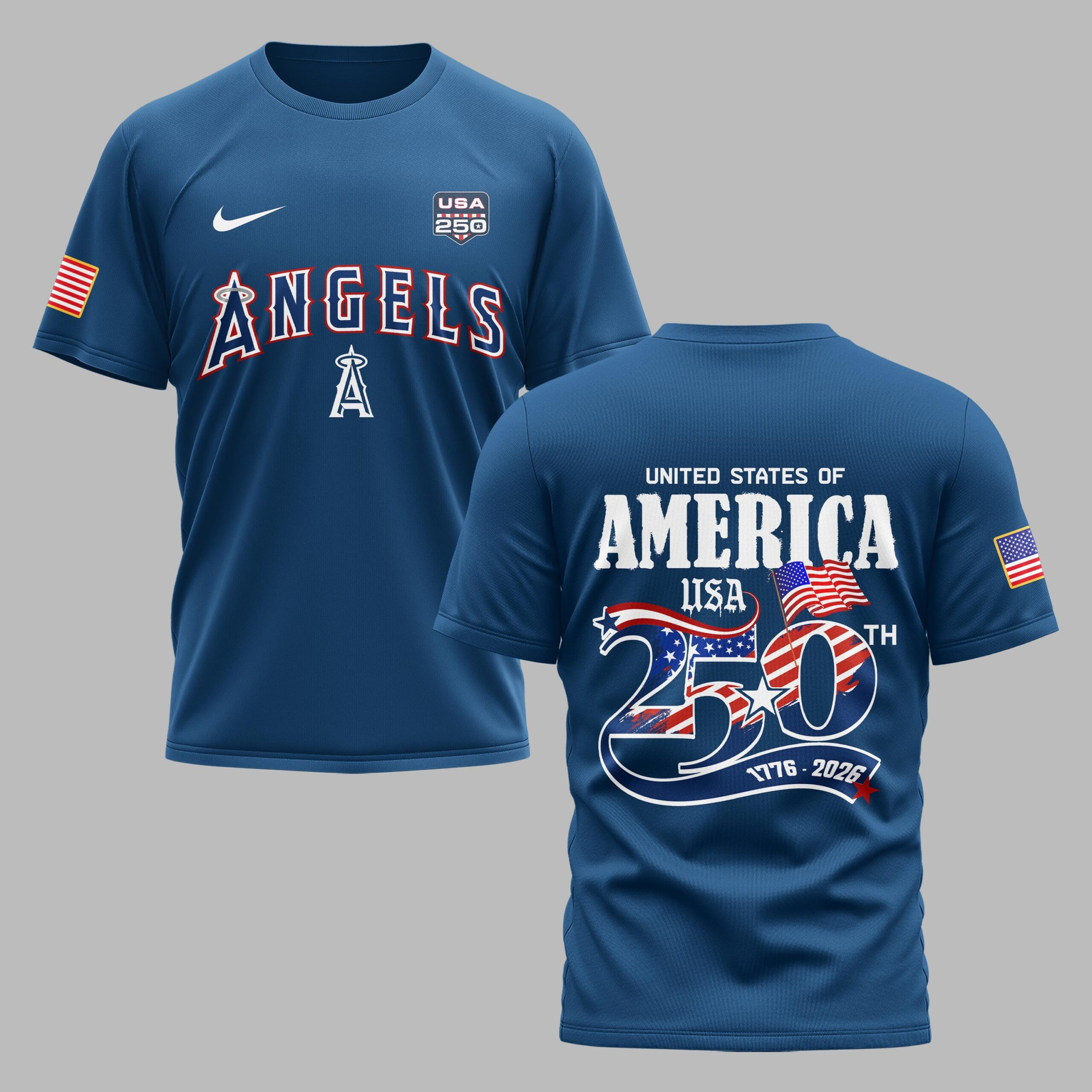 Los Angeles Angels X 250 Years Of Freedom Premium T Shirt