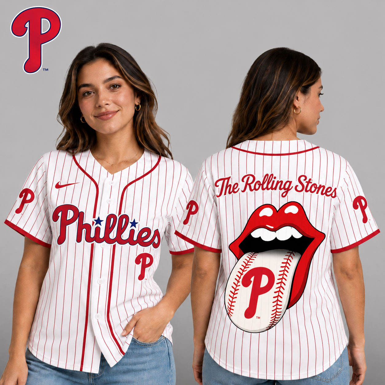 Philadelphia Phillies | Premium MLB The Rolling Stones Jersey Shirt TD