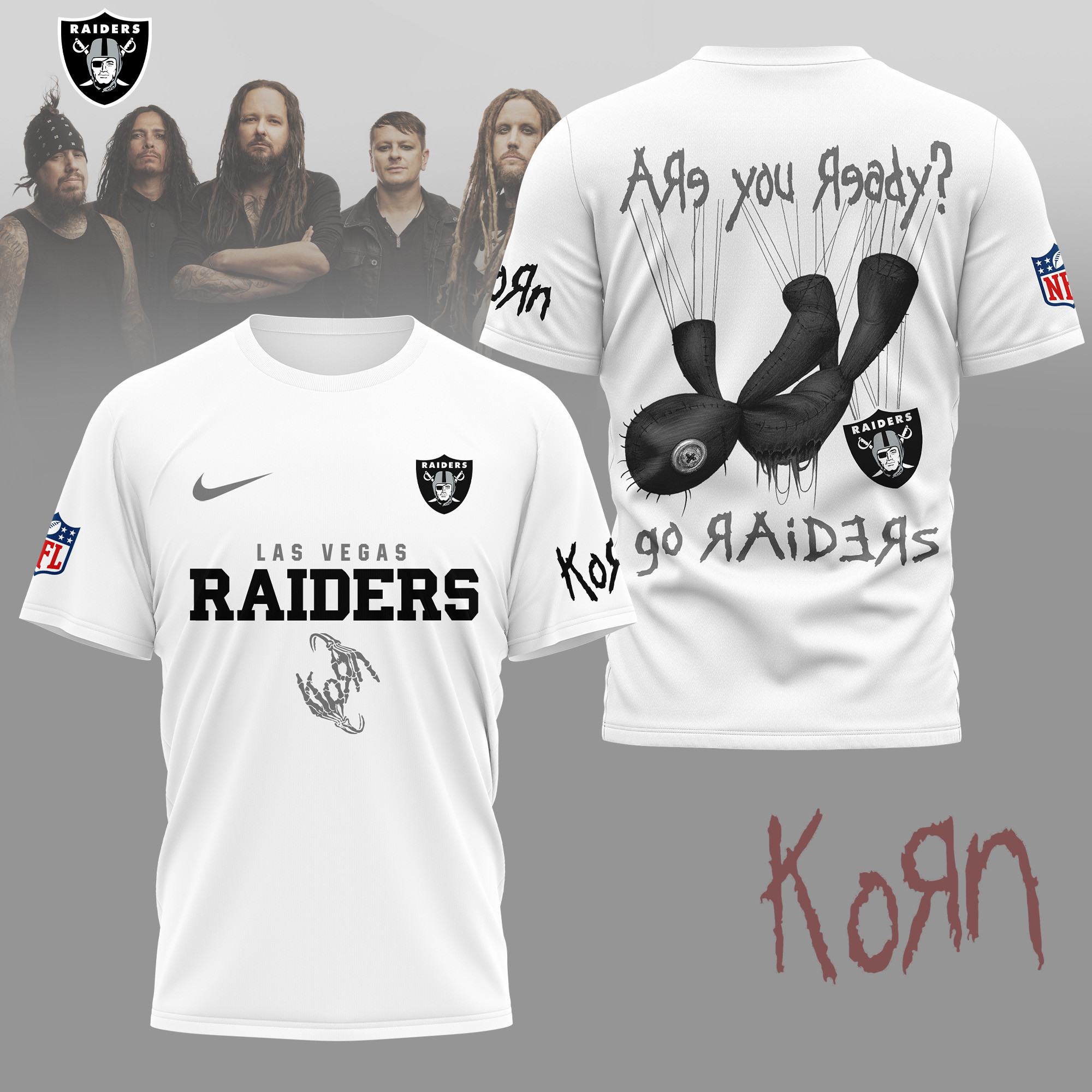 Las Vegas Raiders | Premium NFL Korn Fan Shirt NY
