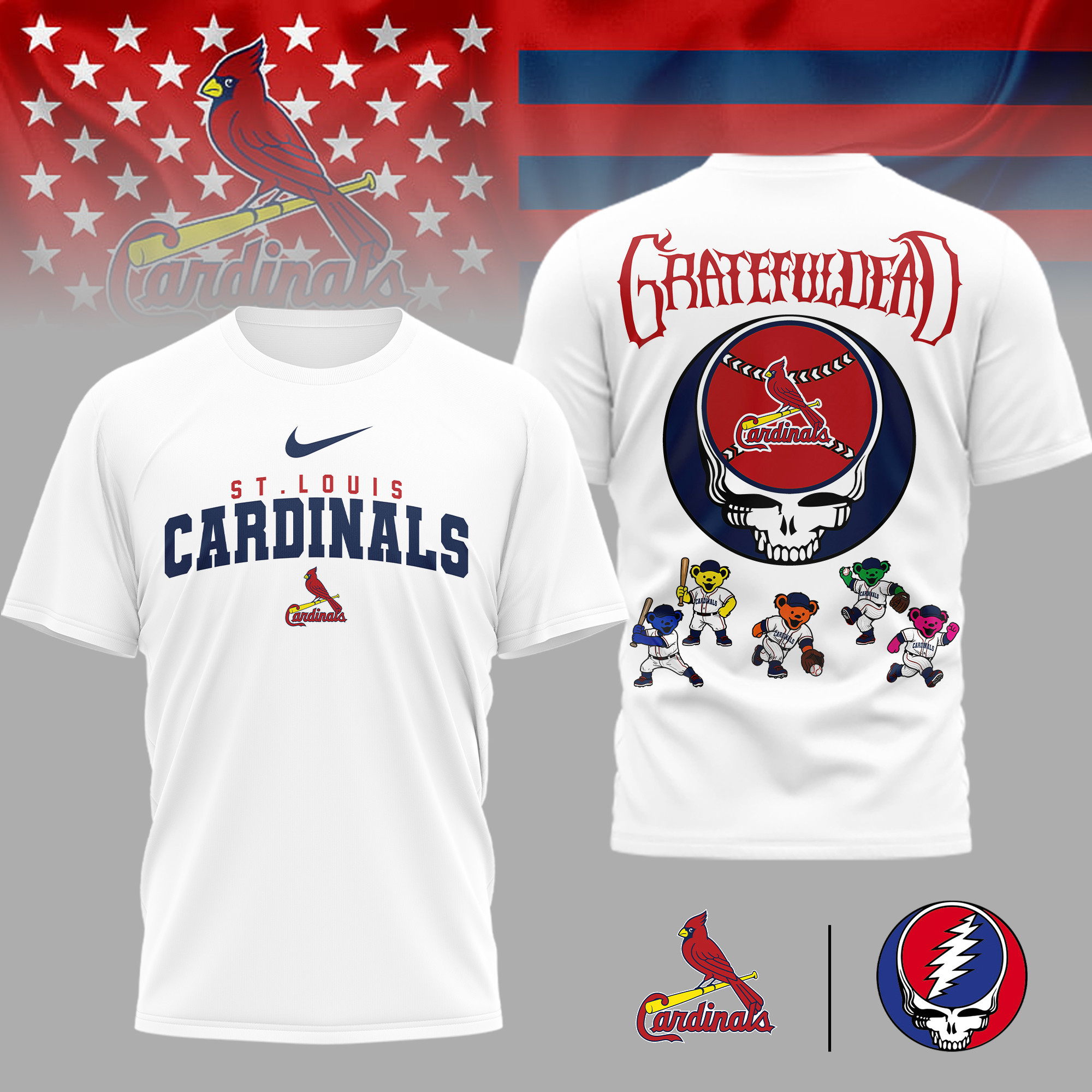 St.Louis Cardinals | Premium MLB Deadhead 3D Shirt PBF9U16