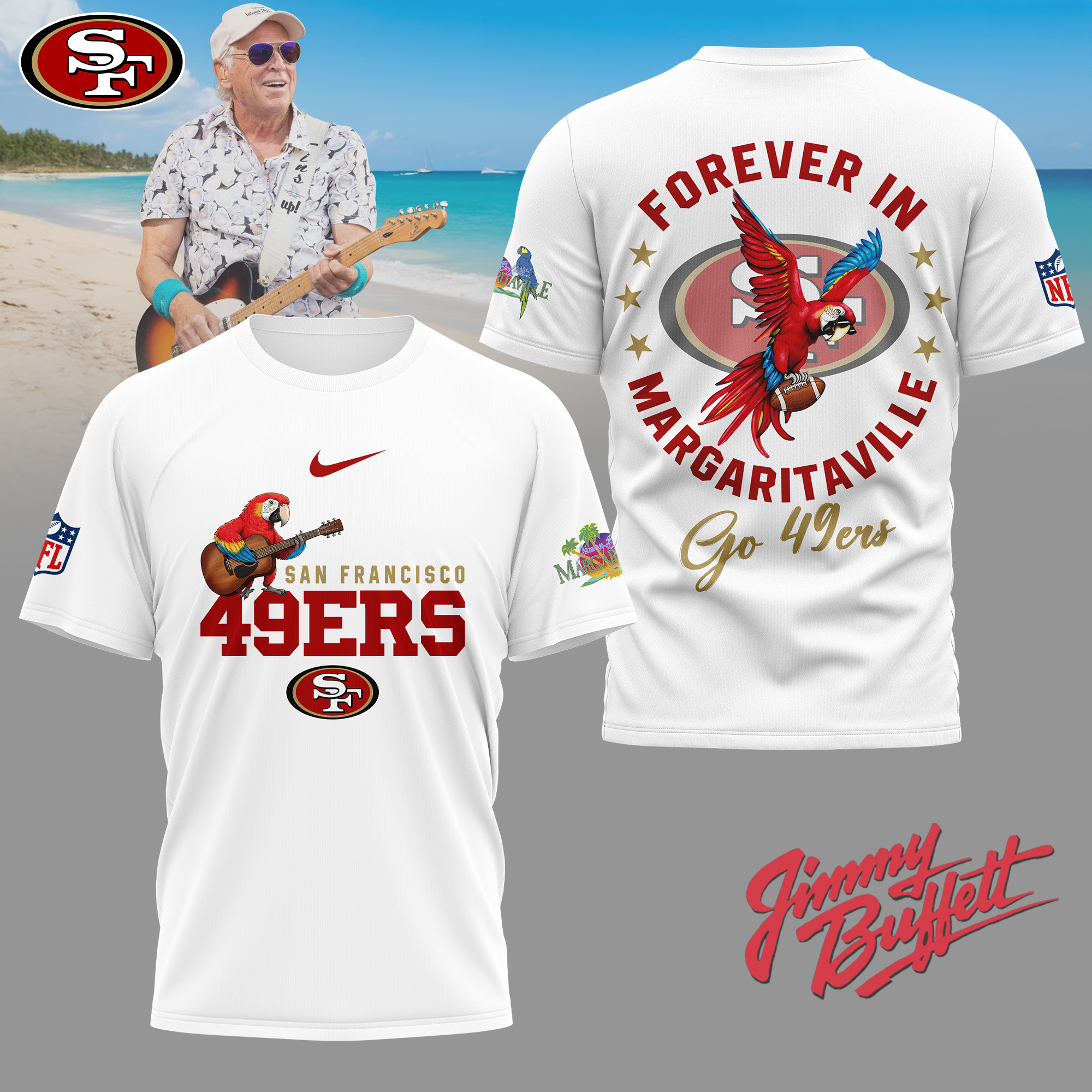San Francisco 49ers | Premium NFL Forever in Margaritaville 3D Shirt NY