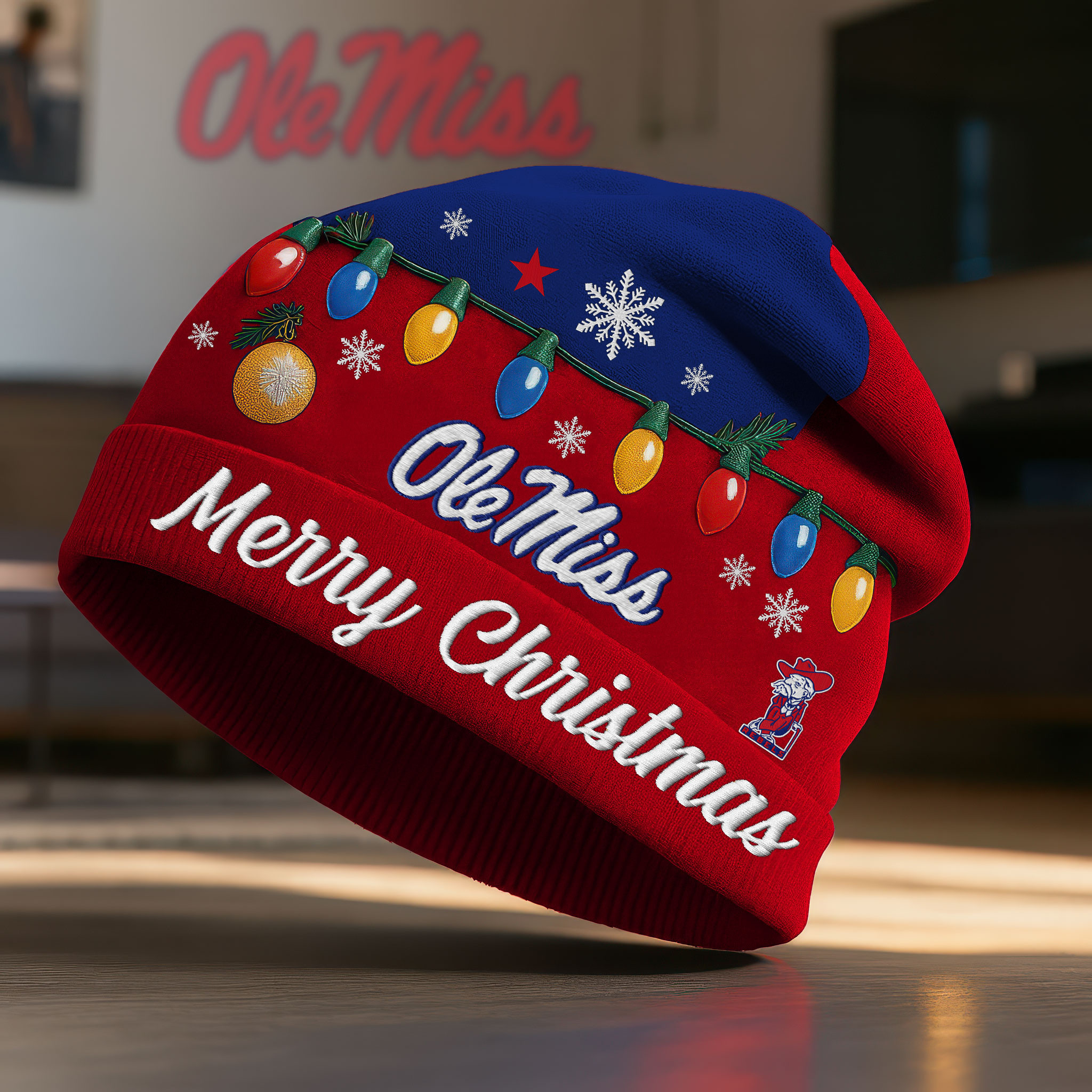 Ole Miss Rebels | Premium NCAA Christmas Beanie Hat NY
