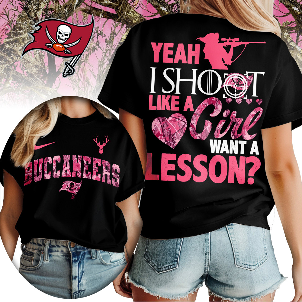 Tampa Bay Buccaneers | Premium NFL Shoot Like A Girl Women Shirt TD